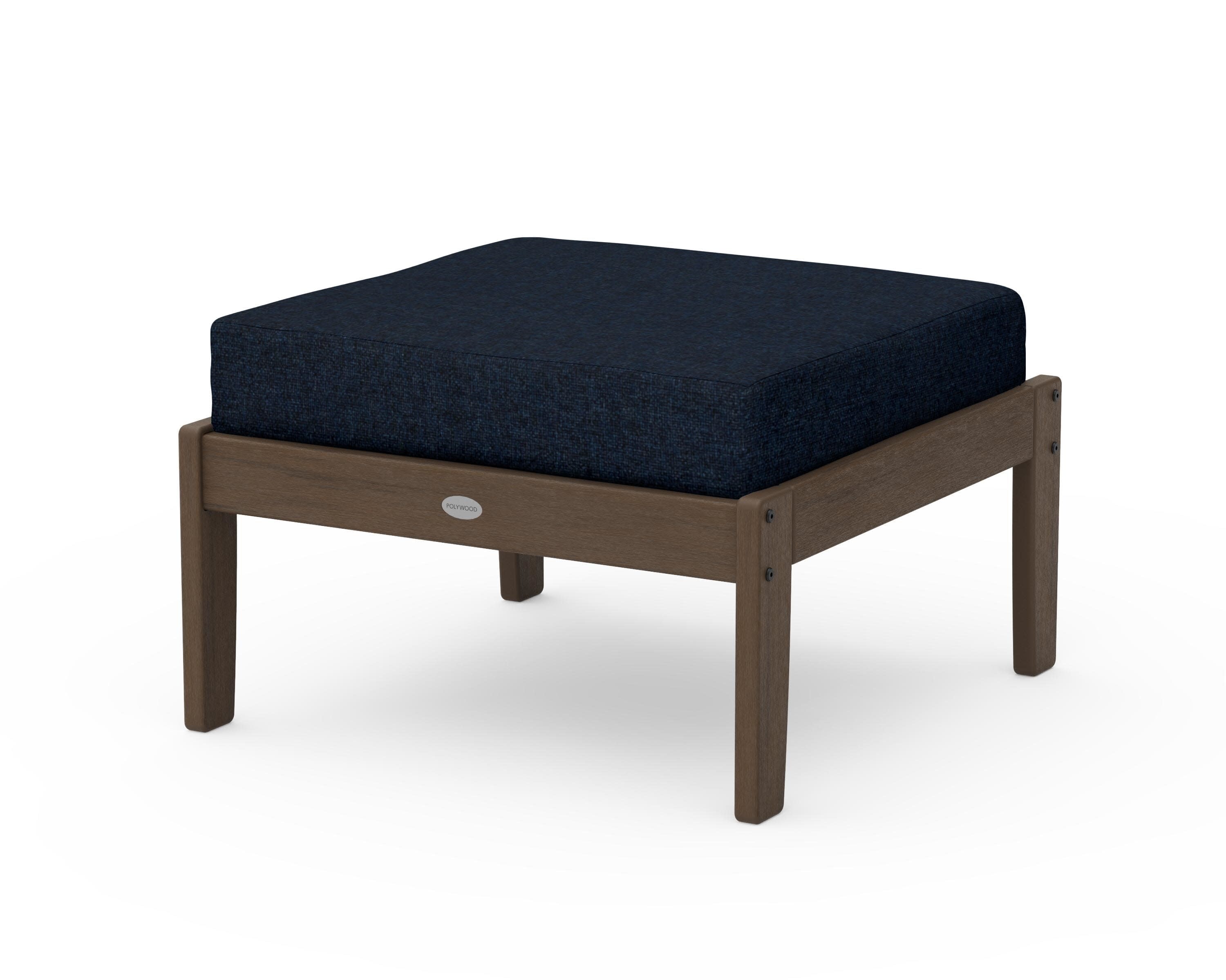 Braxton Deep Seating Ottoman in Kona / Marine Indigo