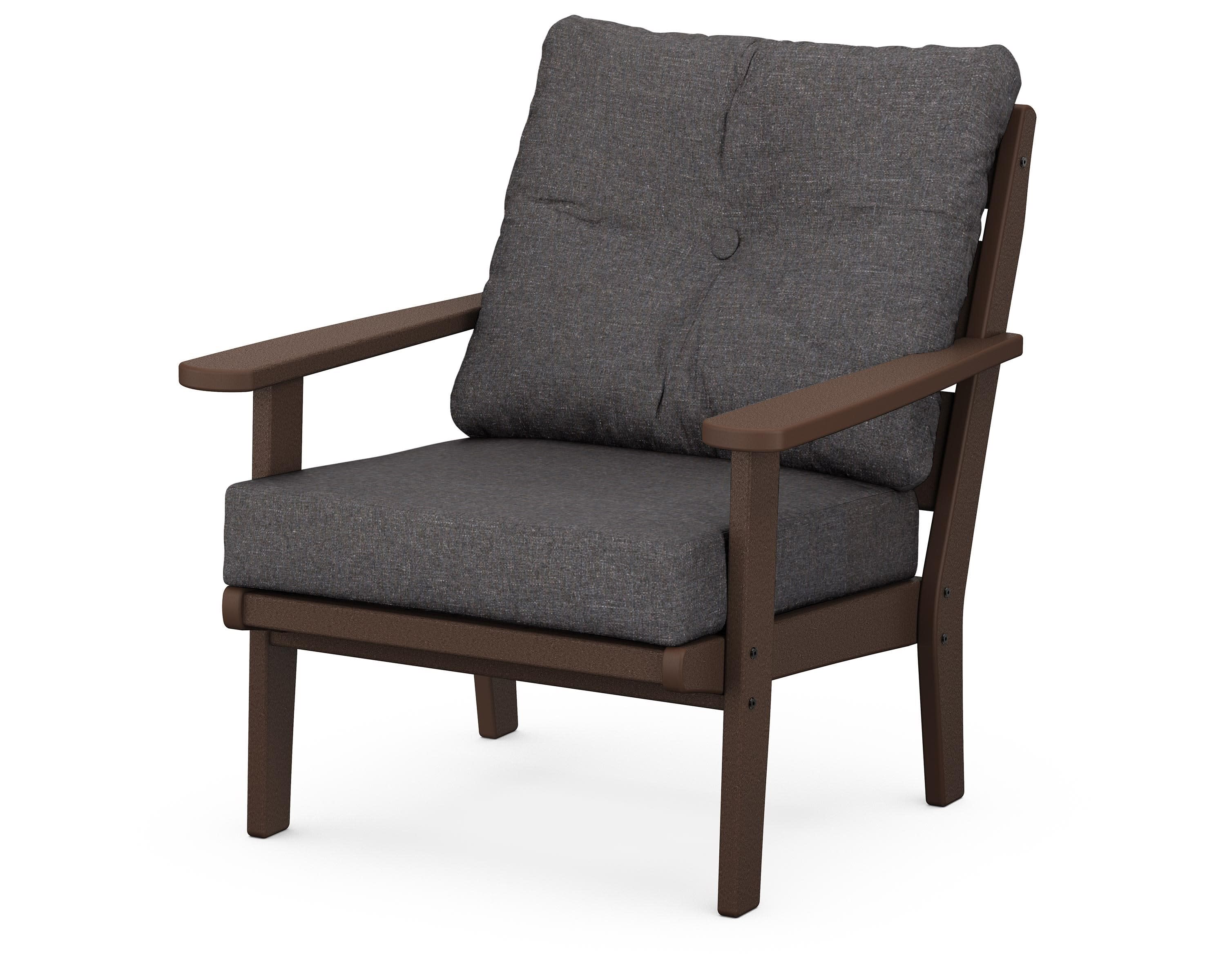 Lakeside Deep Seating Chair in Mahogany / Ash Charcoal