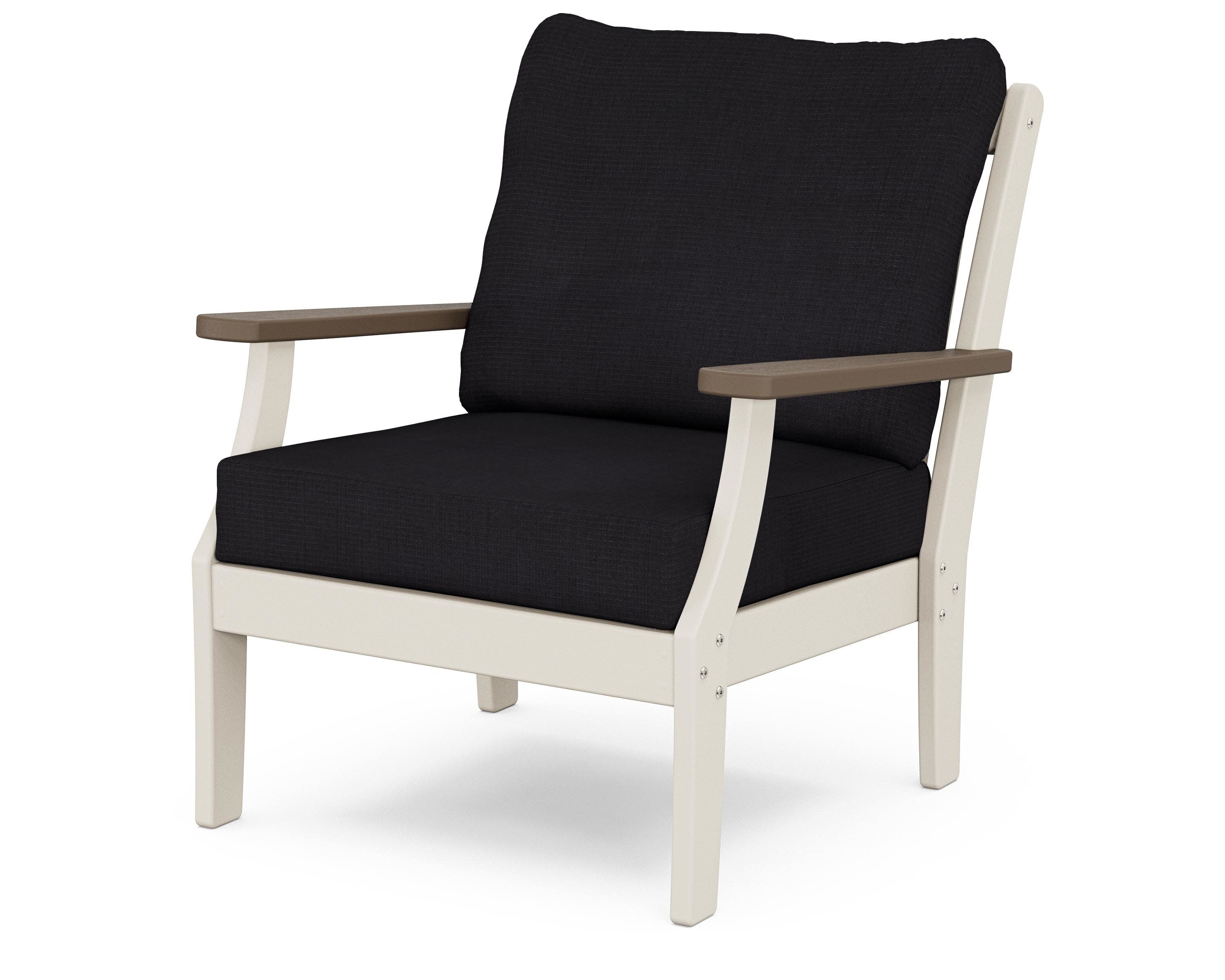 Braxton Deep Seating Chair in Sand / Kona / Midnight Linen