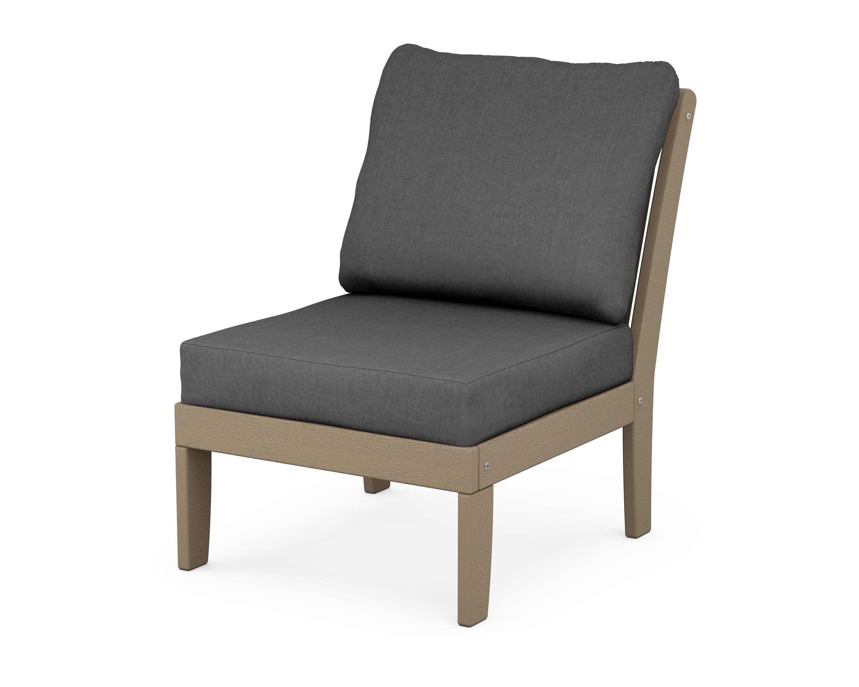 Braxton Modular Armless Chair in Vintage Sahara / Spectrum Carbon