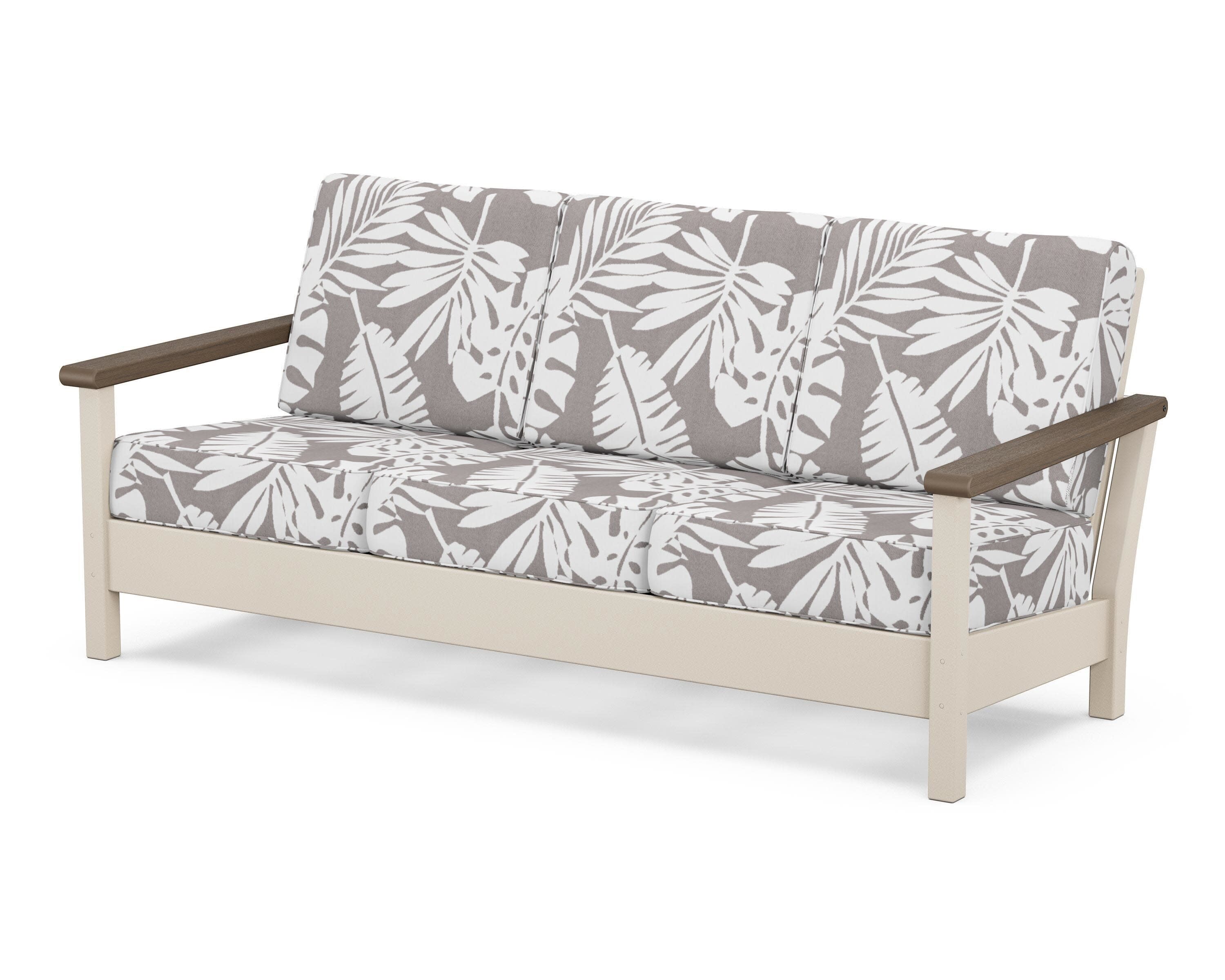 Harbour Deep Seating Sofa in Sand / Kona / Leaf Grey Mist
