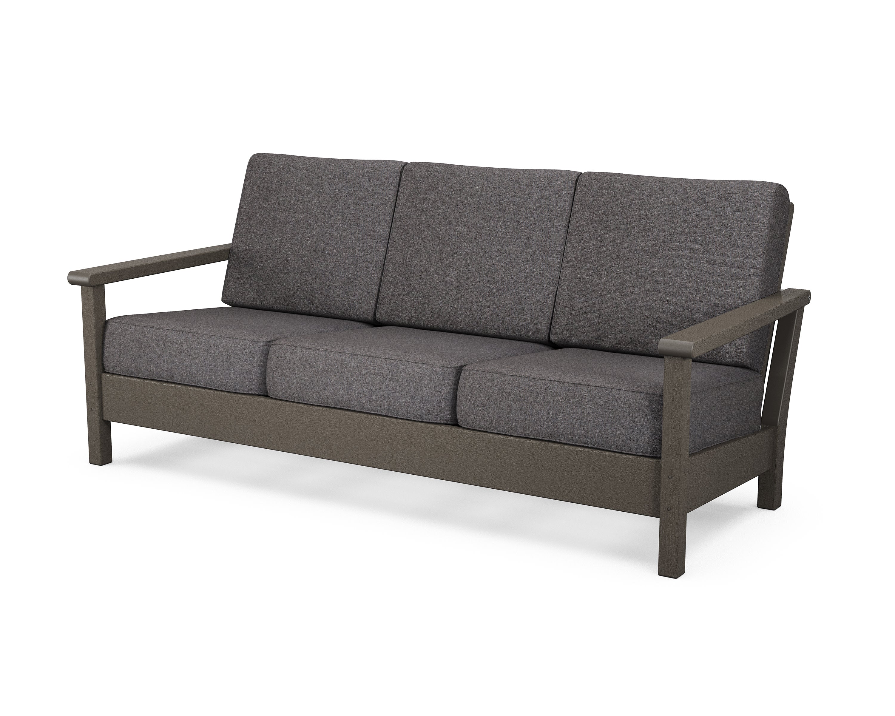 Harbour Deep Seating Sofa in Vintage Coffee / Ash Charcoal