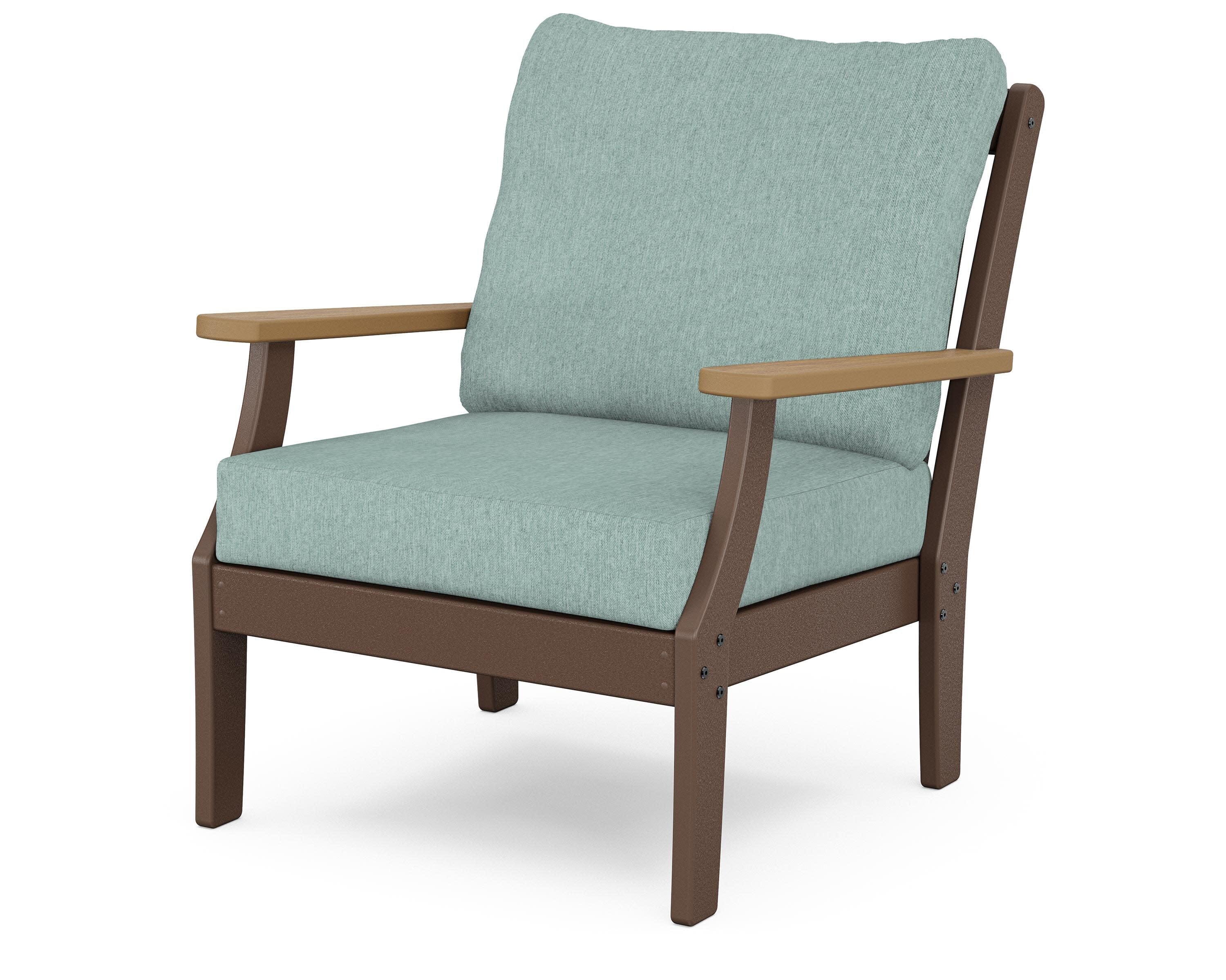 Braxton Deep Seating Chair in Mahogany / Natural / Glacier Spa