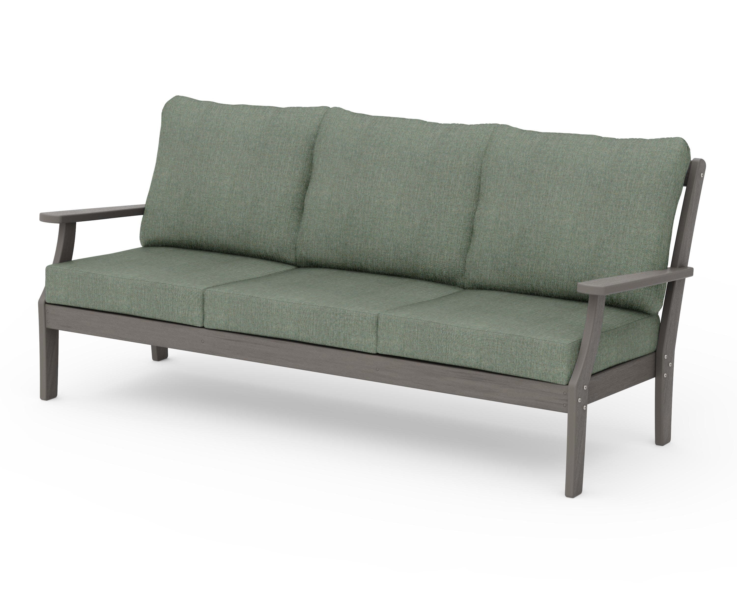 Braxton Deep Seating Sofa in Driftwood / Cast Sage