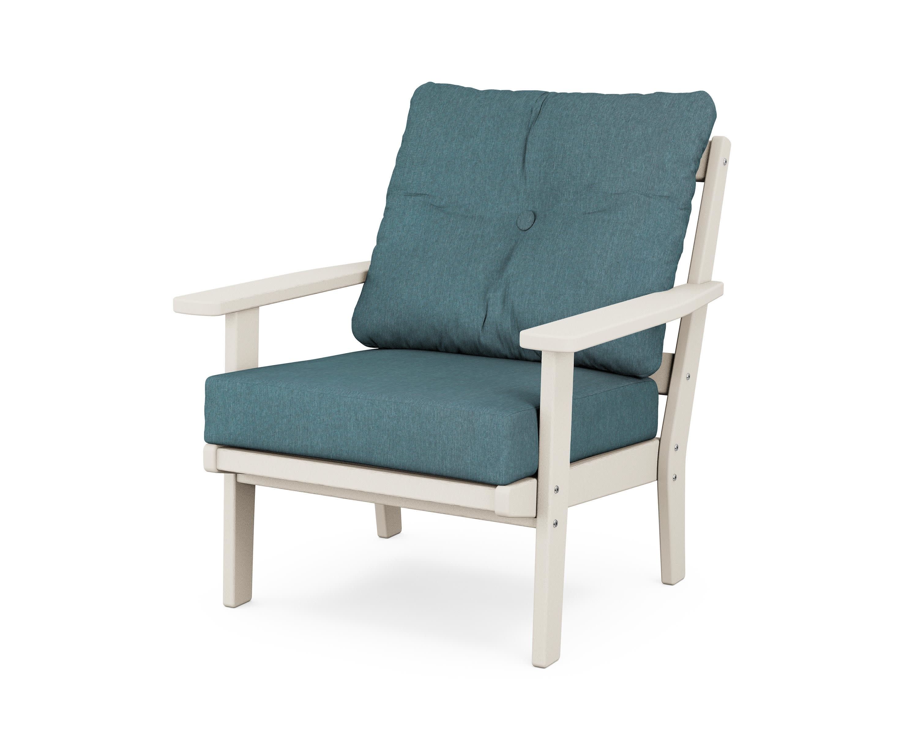 Prairie Deep Seating Chair in Sand / Ocean Teal