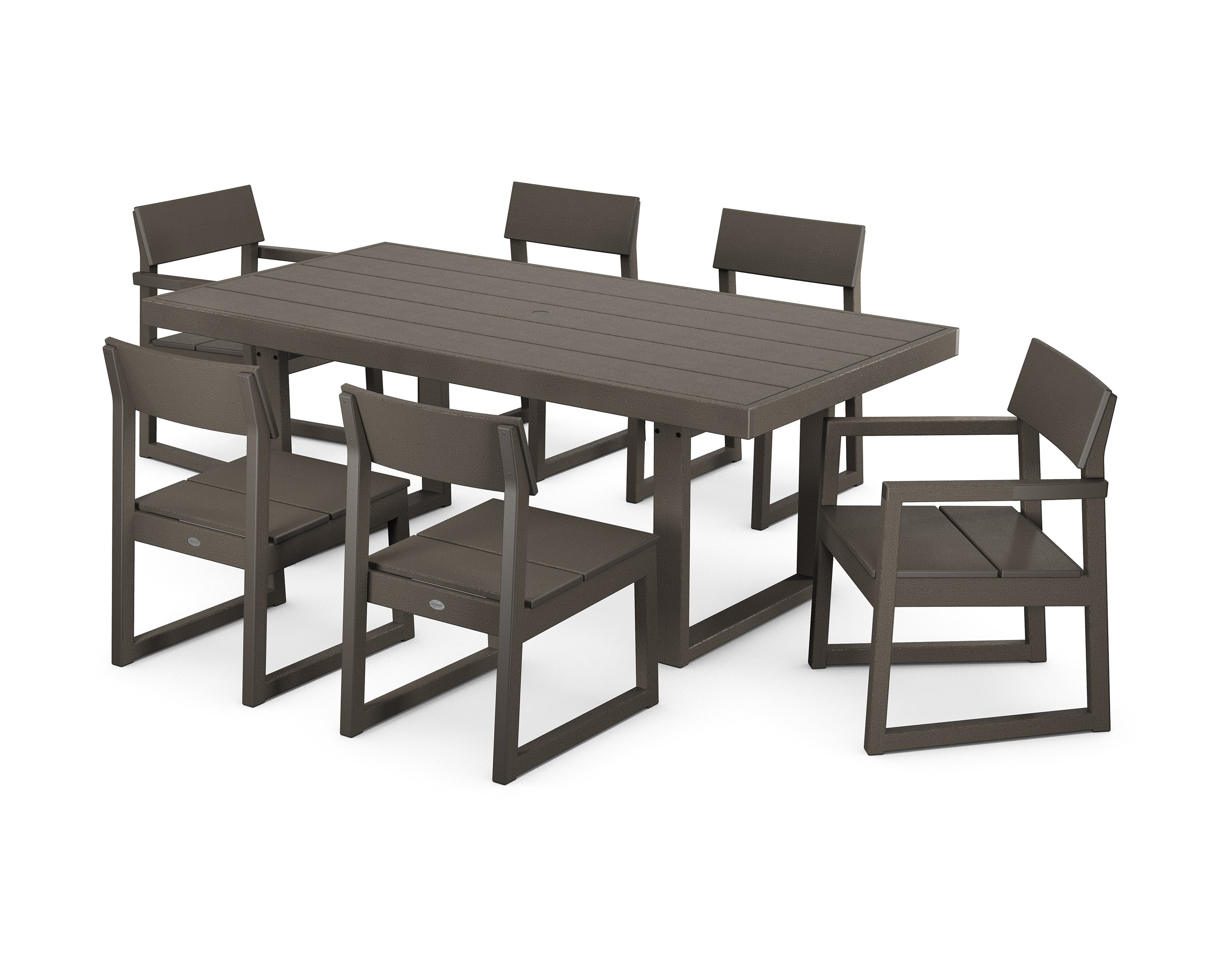 EDGE 7-Piece Dining Set in Vintage Coffee