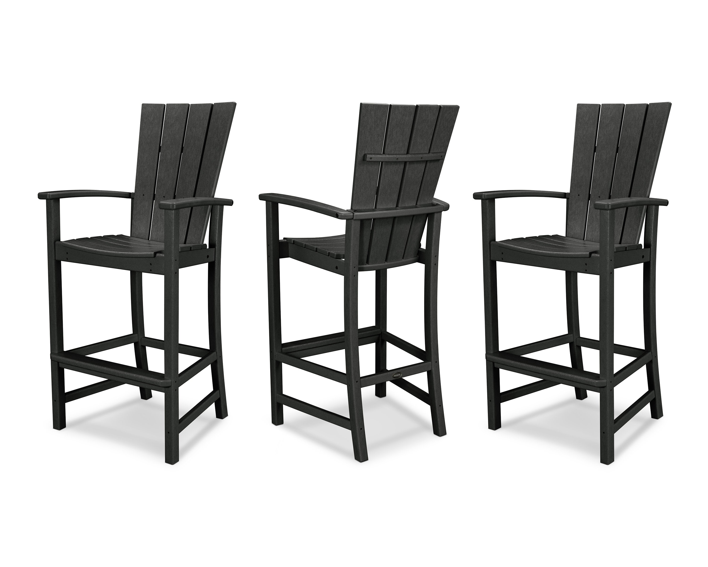 Quattro 3-Piece Bar Set in Black