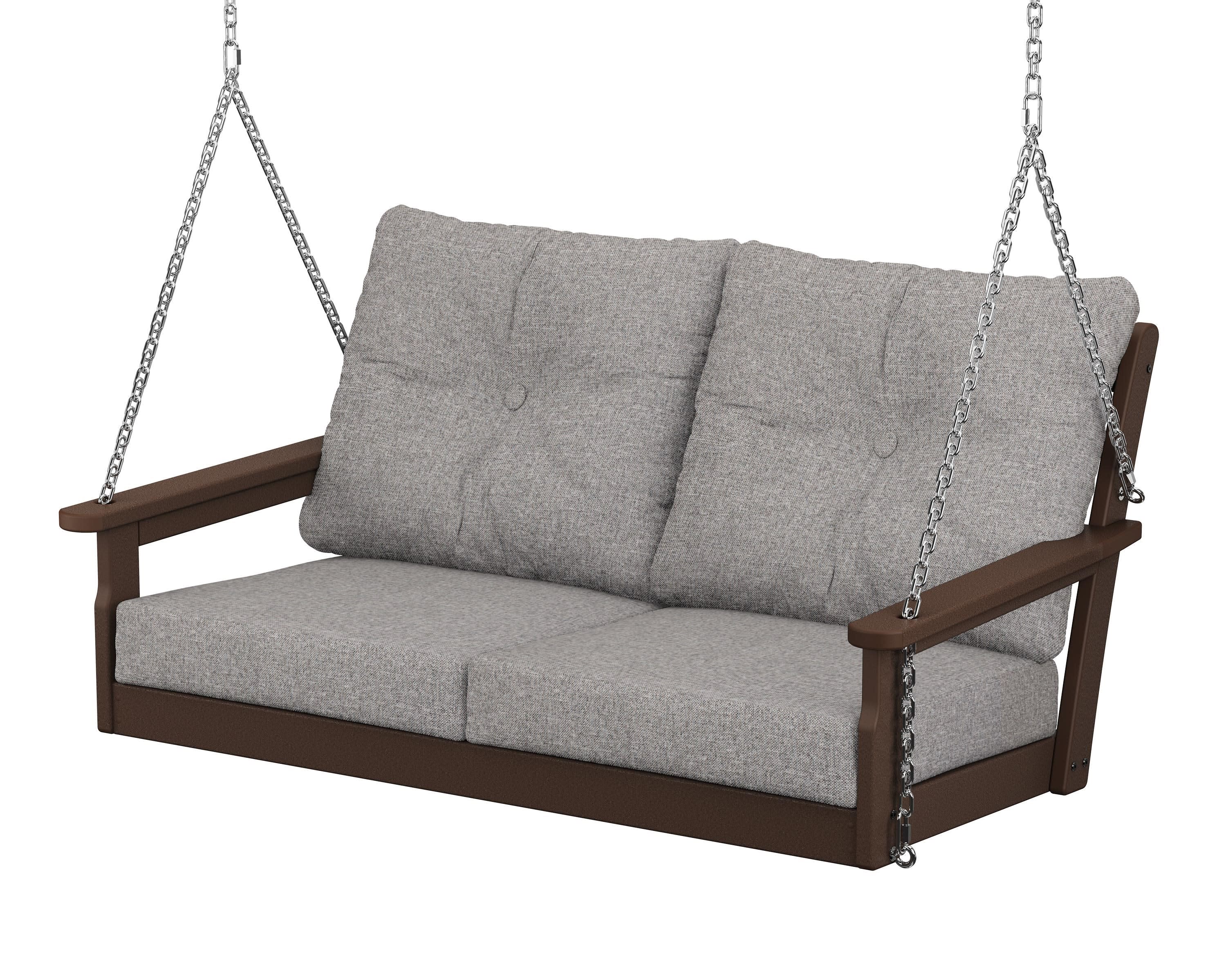 Vineyard Deep Seating Swing in Mahogany / Grey Mist