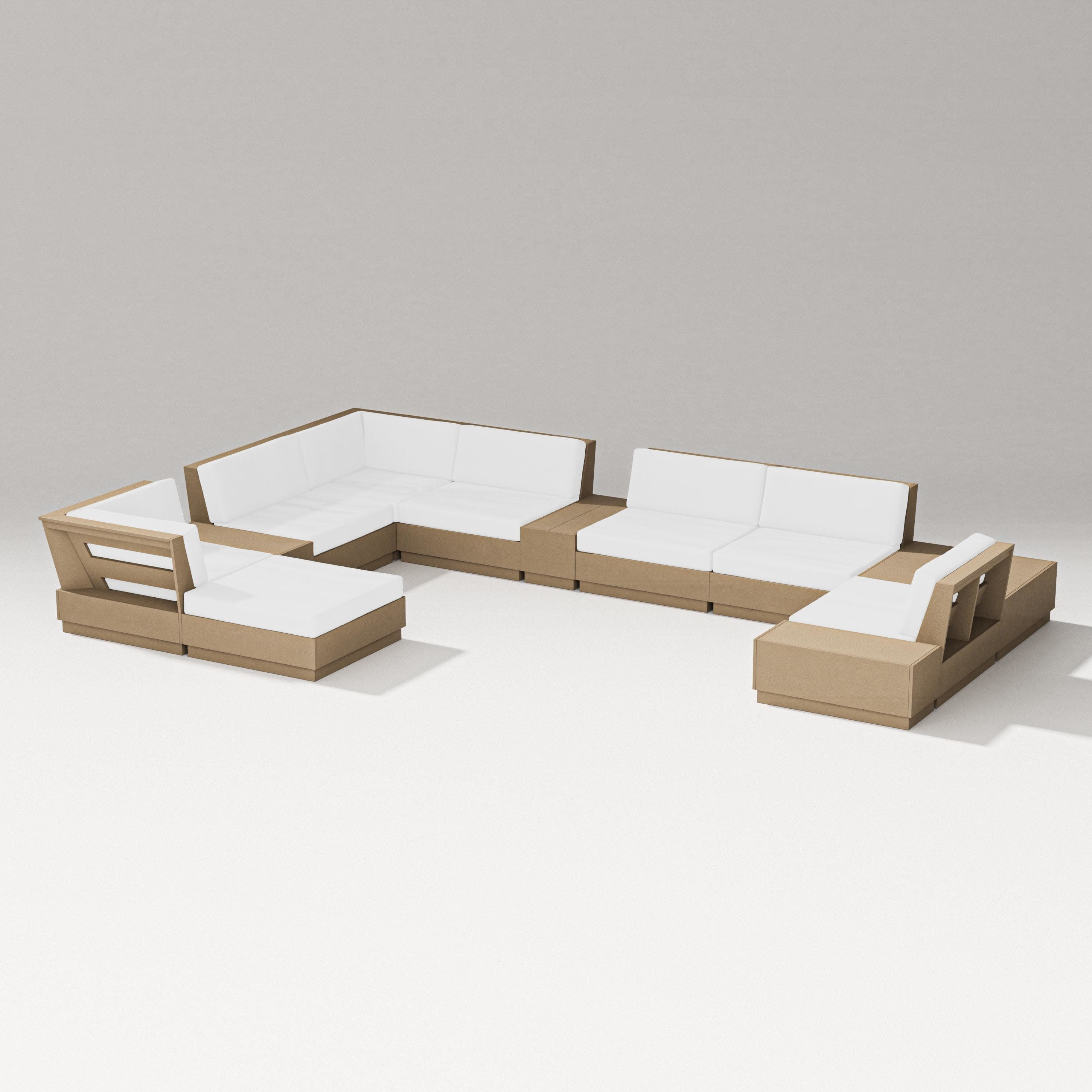 Elevate 12-Piece Conversation Sectional Set in Vintage Sahara / Natural