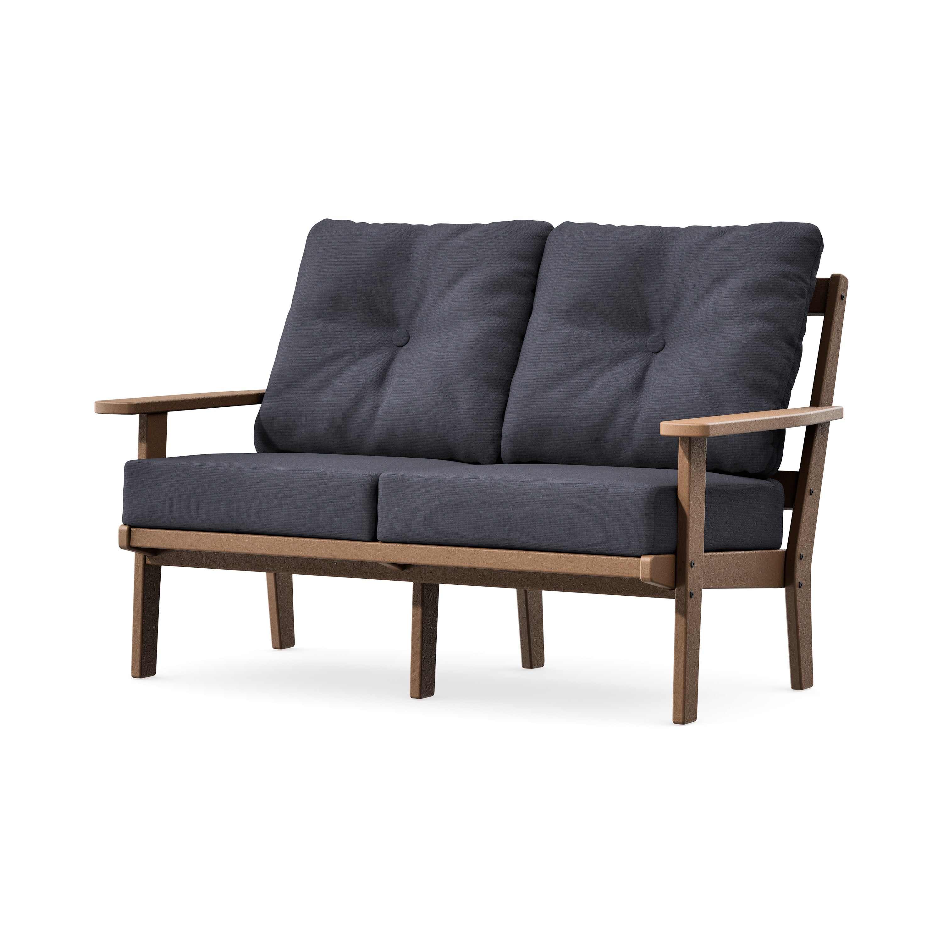 Oxford Deep SeatingLoveseat in Teak / Midnight Linen