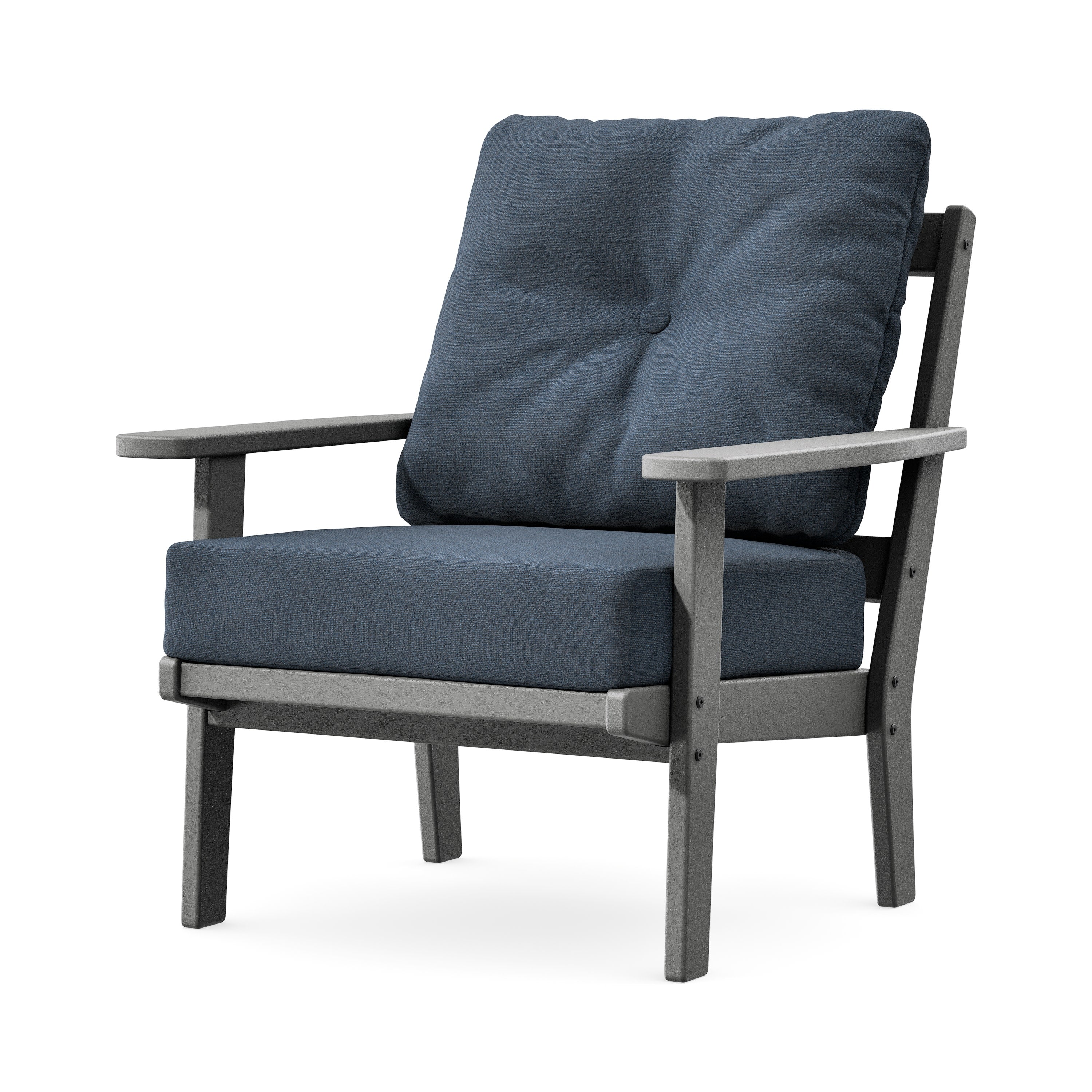 Prairie Deep Seating Chair in Slate Grey / Marine Indigo