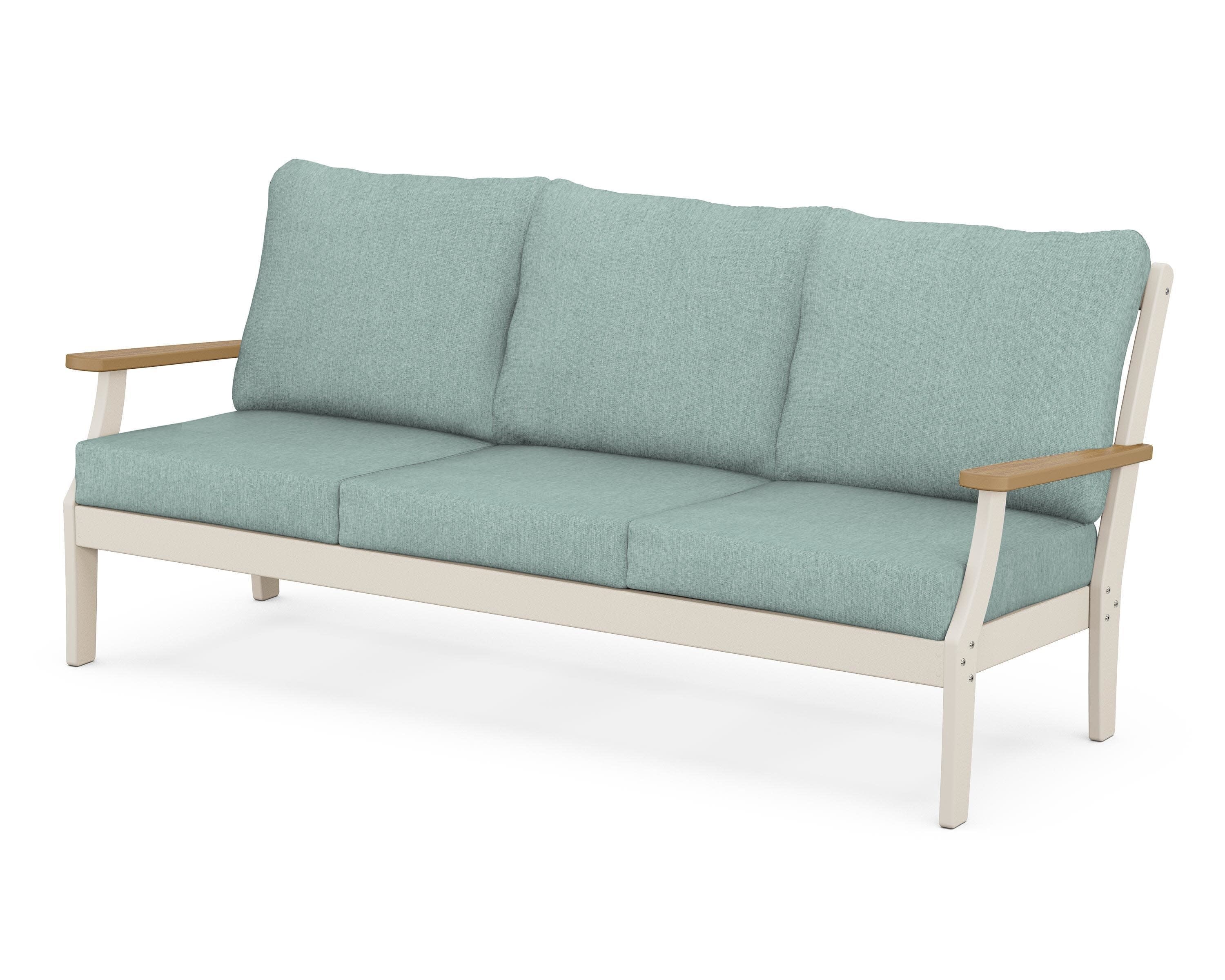Braxton Deep Seating Sofa in Sand / Natural / Glacier Spa