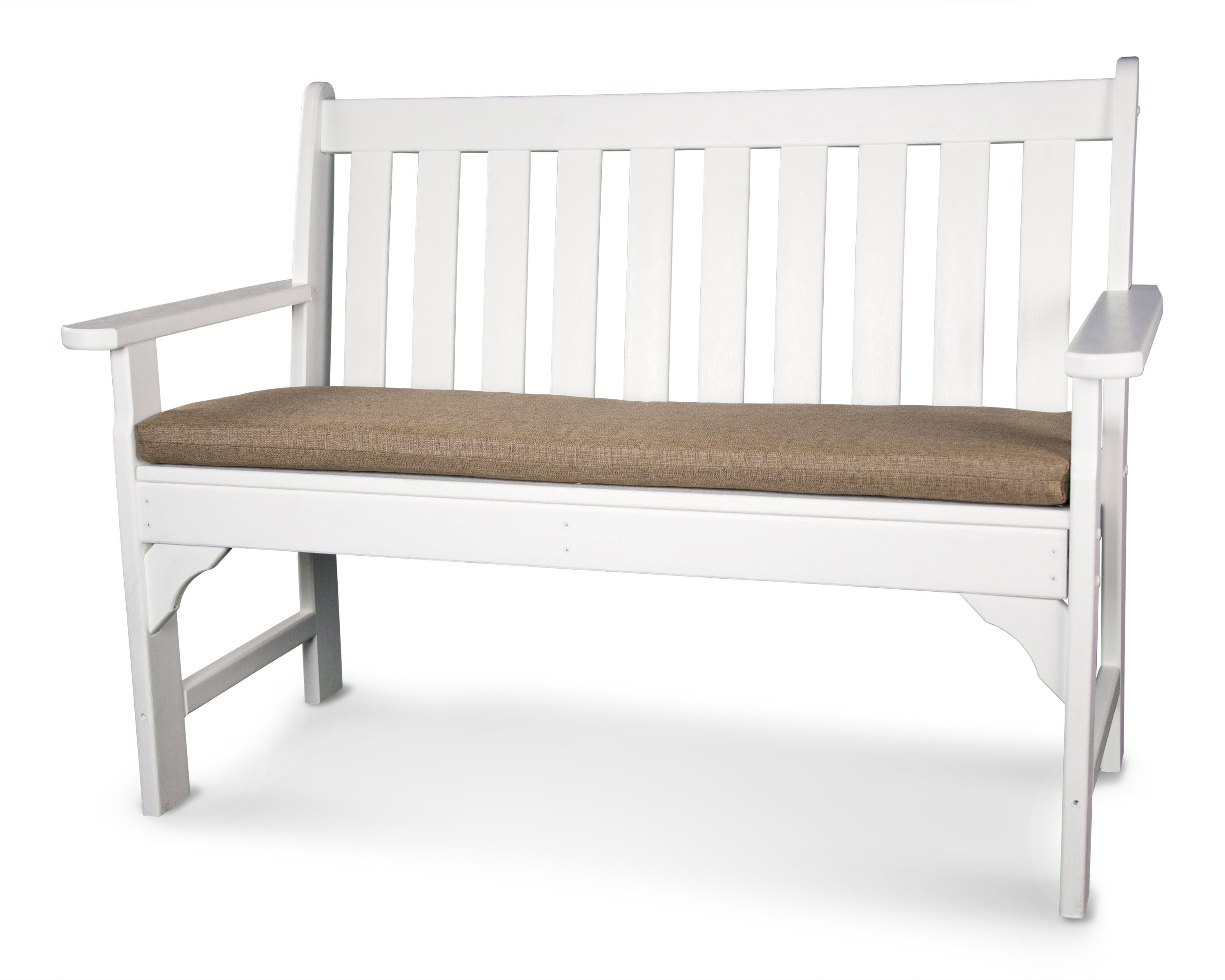Ateeva 45" x 18" Outdoor Bench and Swing Seat Cushion by POLYWOOD in Sesame
