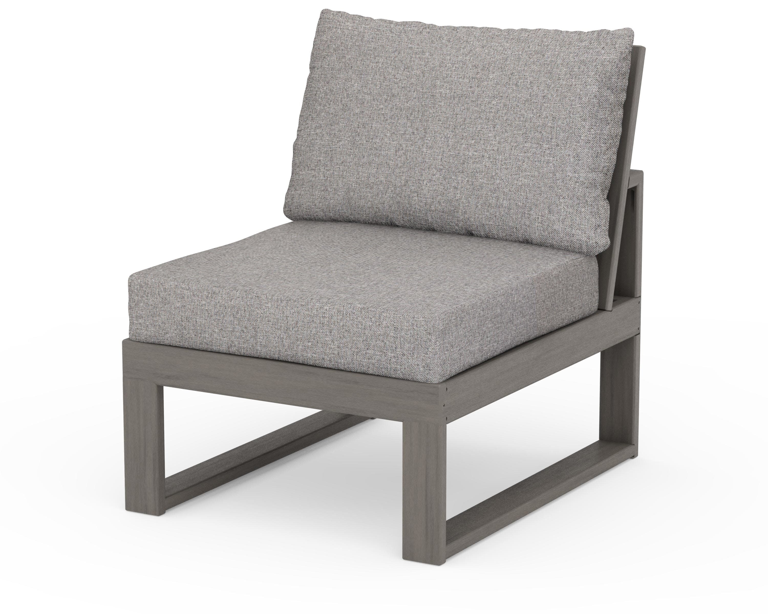 Modular Armless Chair in Driftwood / Grey Mist