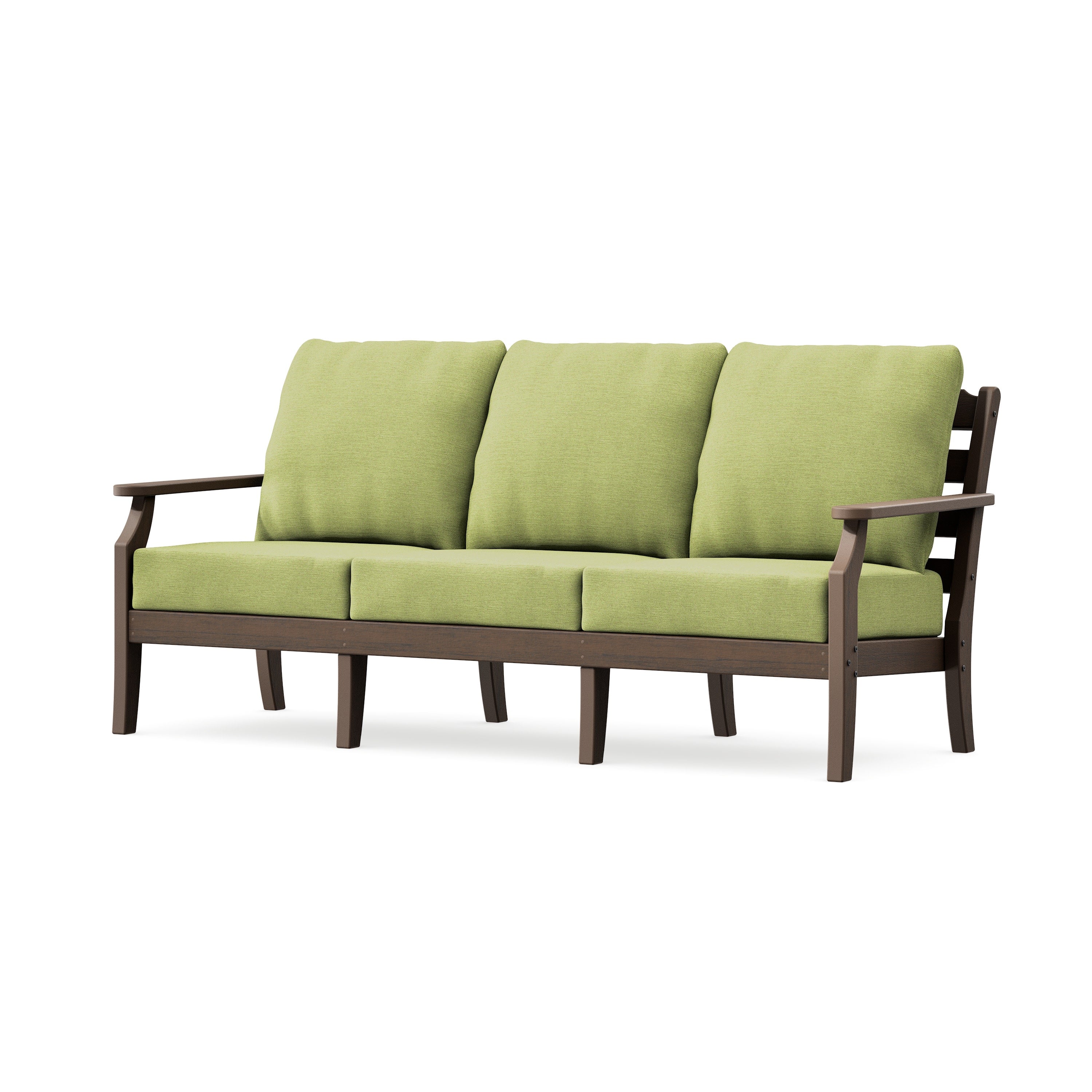 Savannah Deep Seating Sofa in Kona / Chartreuse Boucle