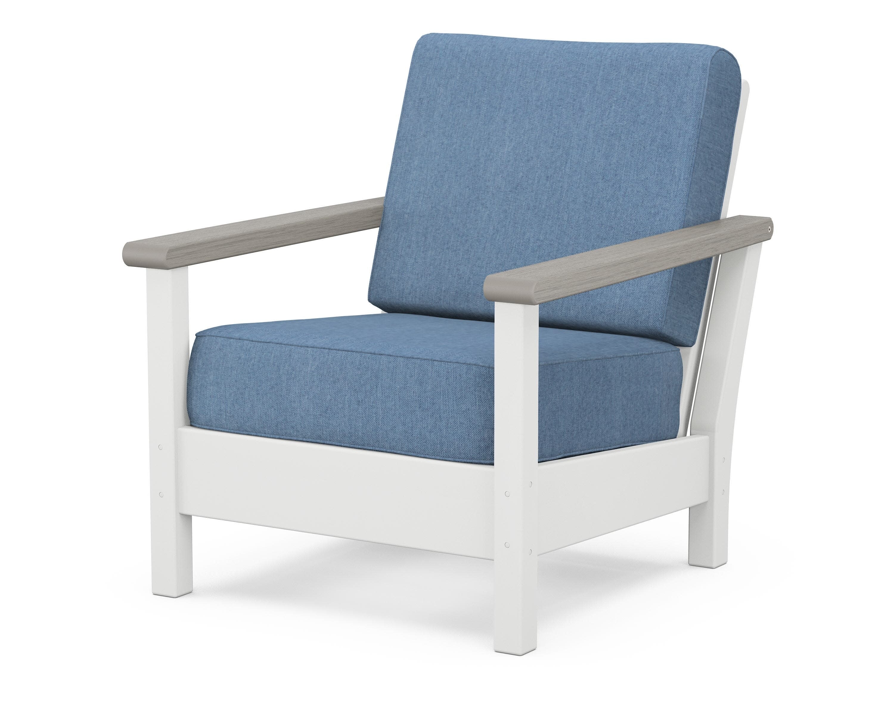 Harbour Deep Seating Chair in White / Driftwood / Sky Blue