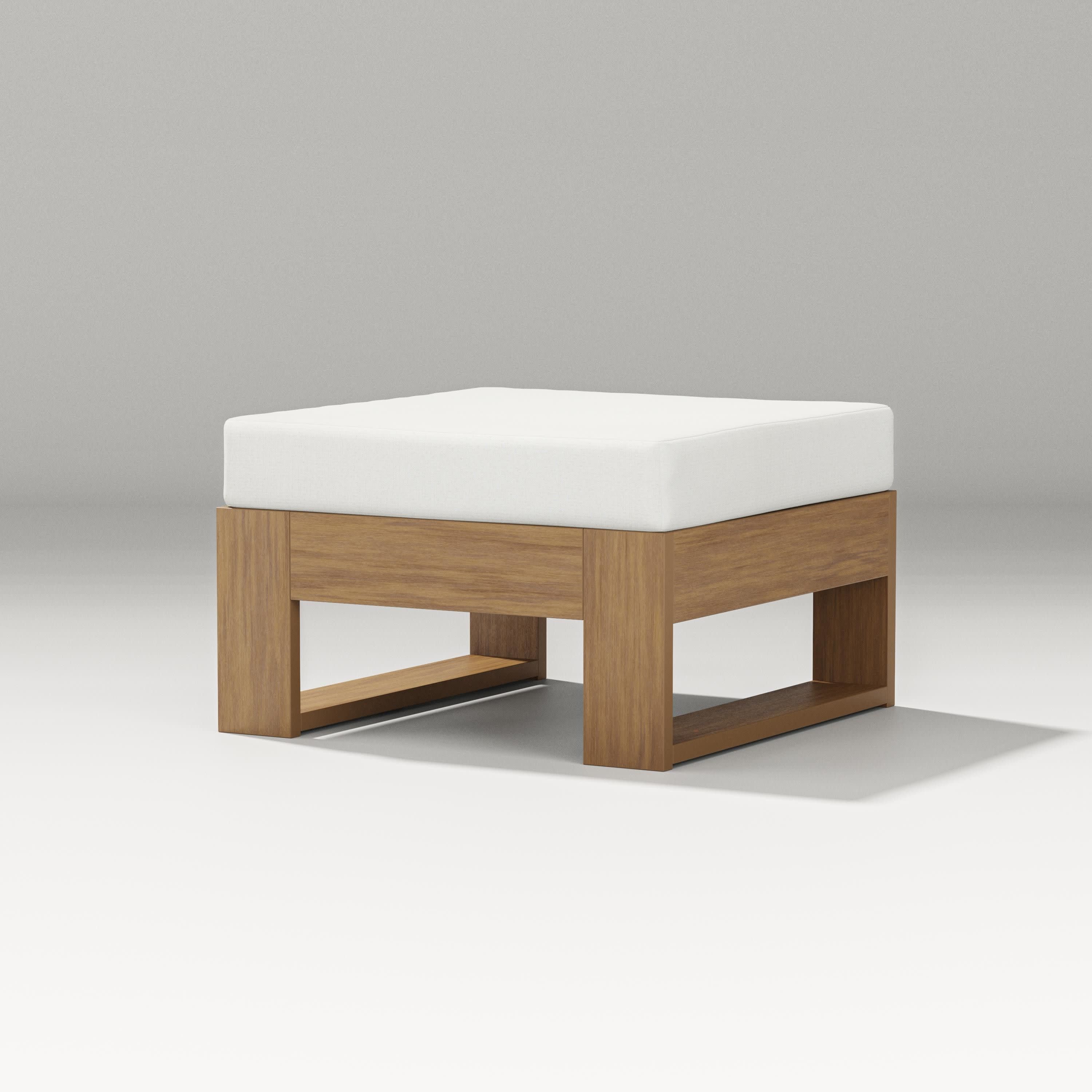 Latitude Lounge Ottoman in Natural / Natural Linen