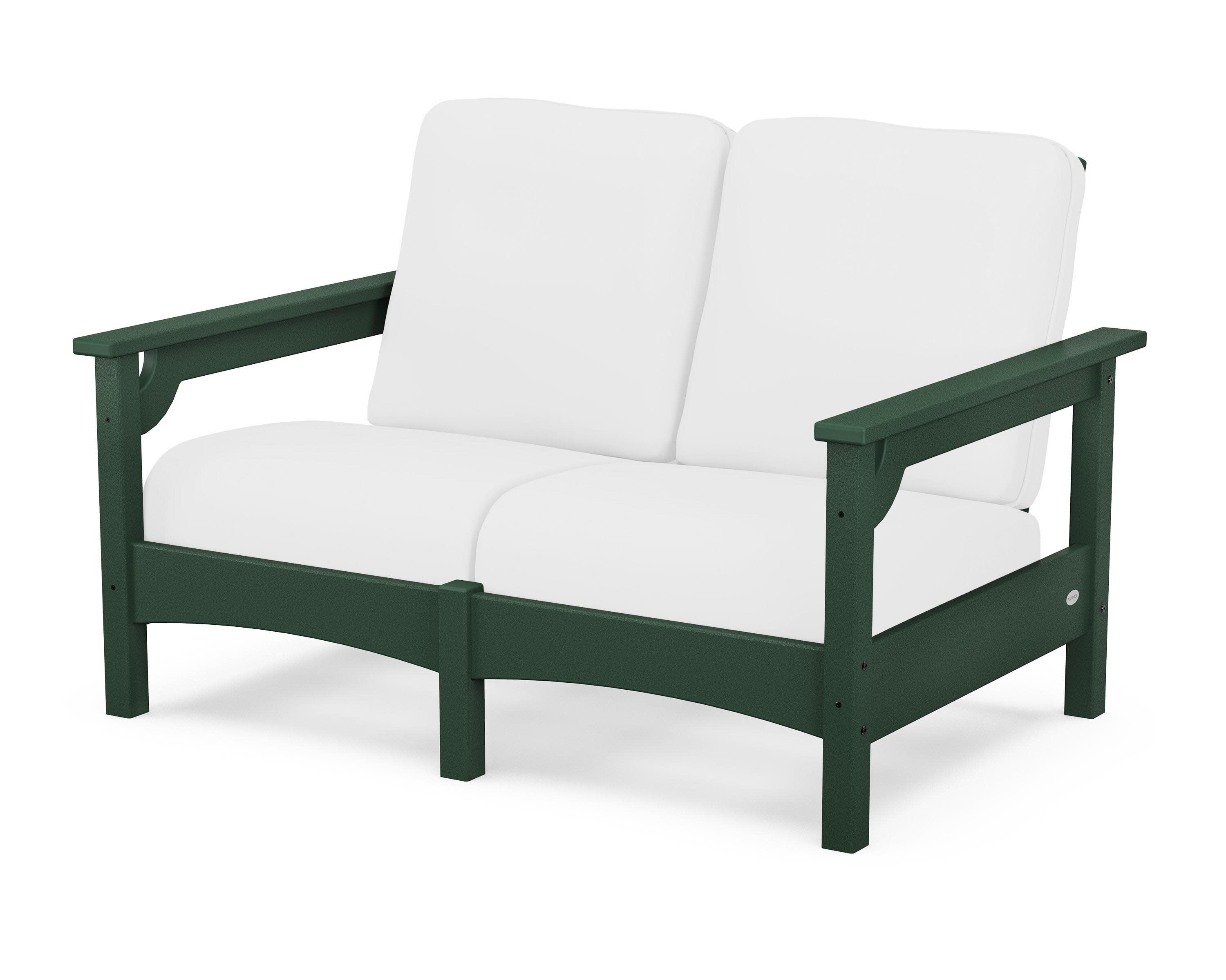 Club Loveseat in Green / Natural