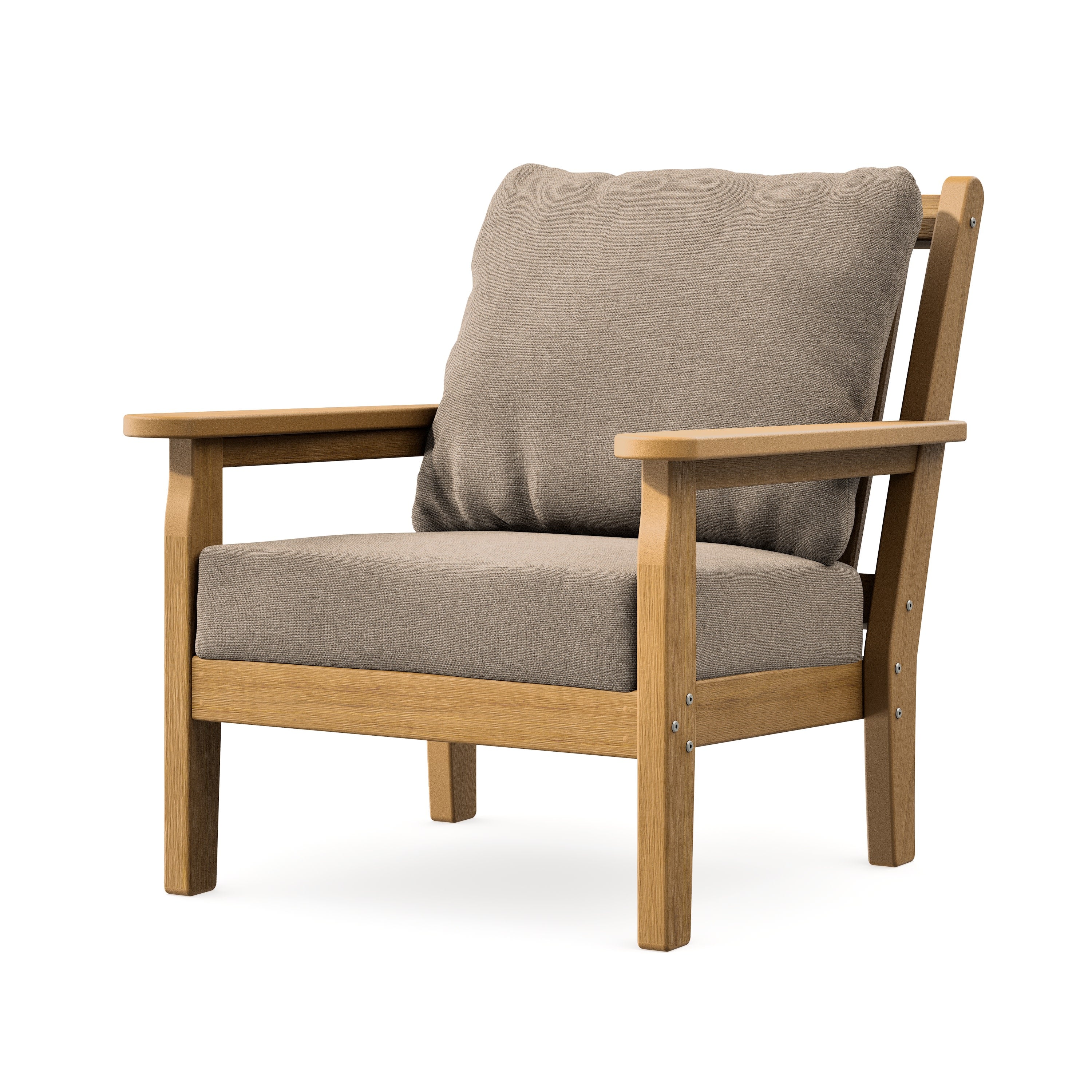 Chippendale Deep Seating Chair in Natural / Spiced Burlap
