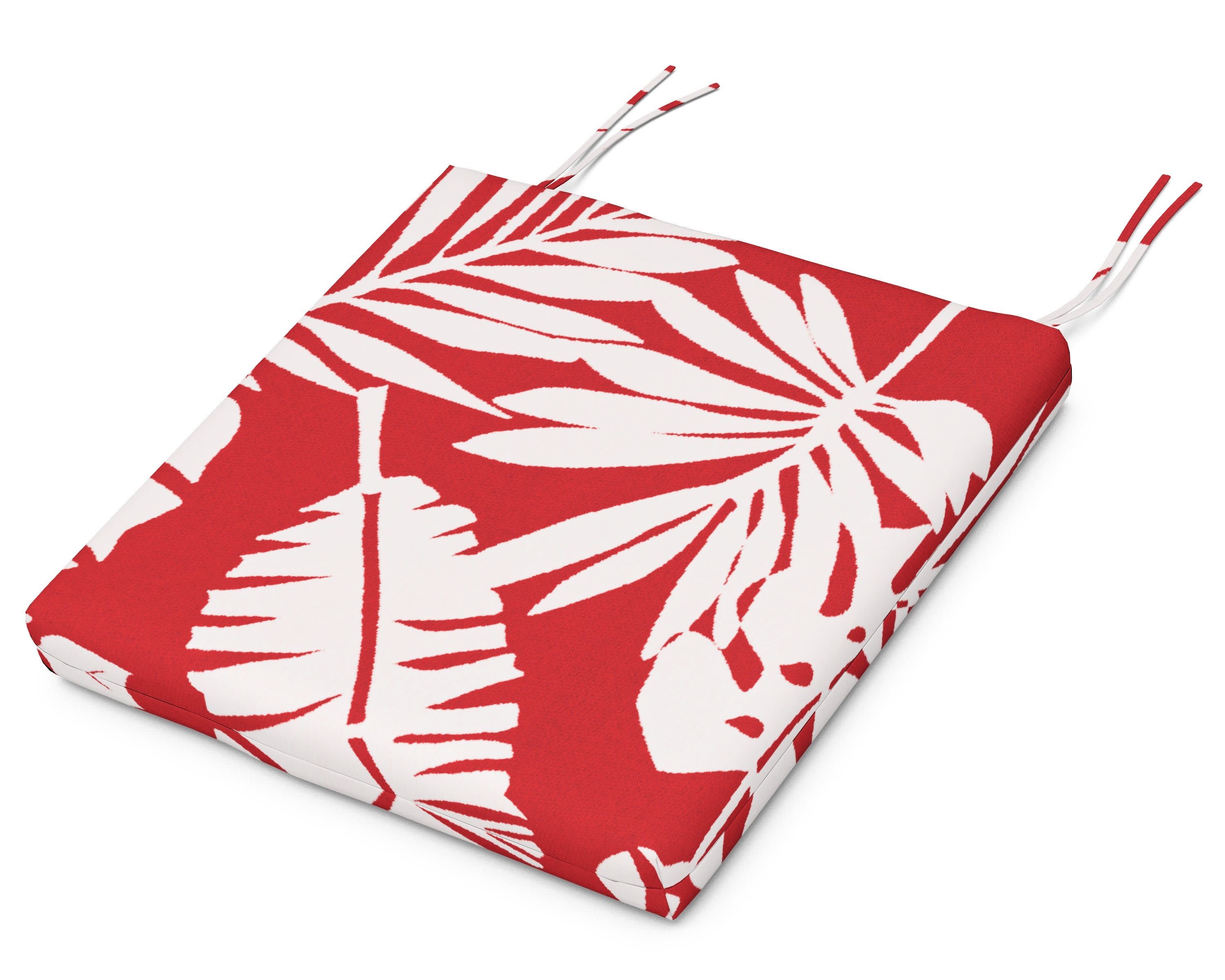 Classic Oversized Adirondack Seat Pad 17.5"D x 22.25"W x 2.5"H in Leaf Crimson
