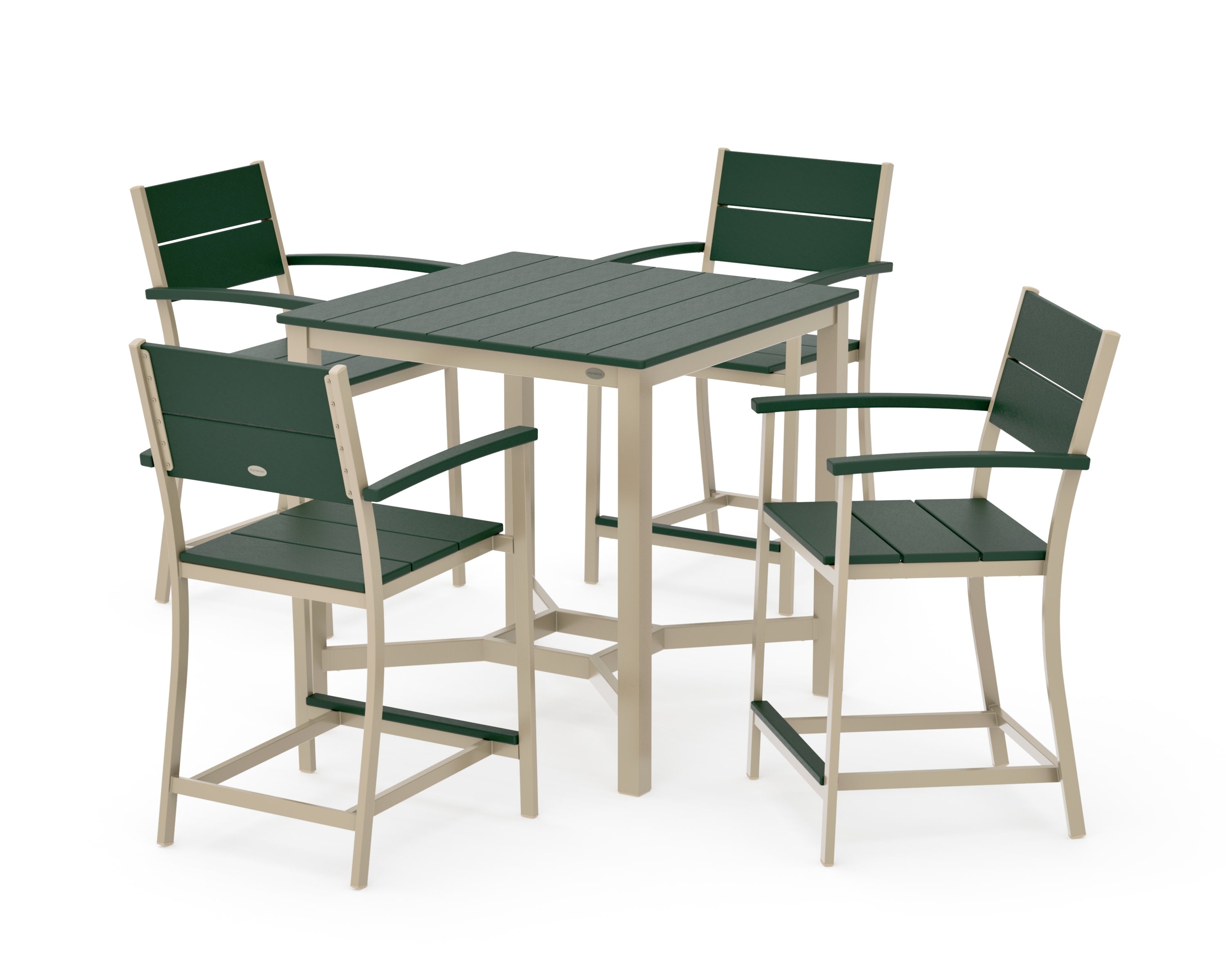 Main Street 5-Piece Counter Set in Sand / Green