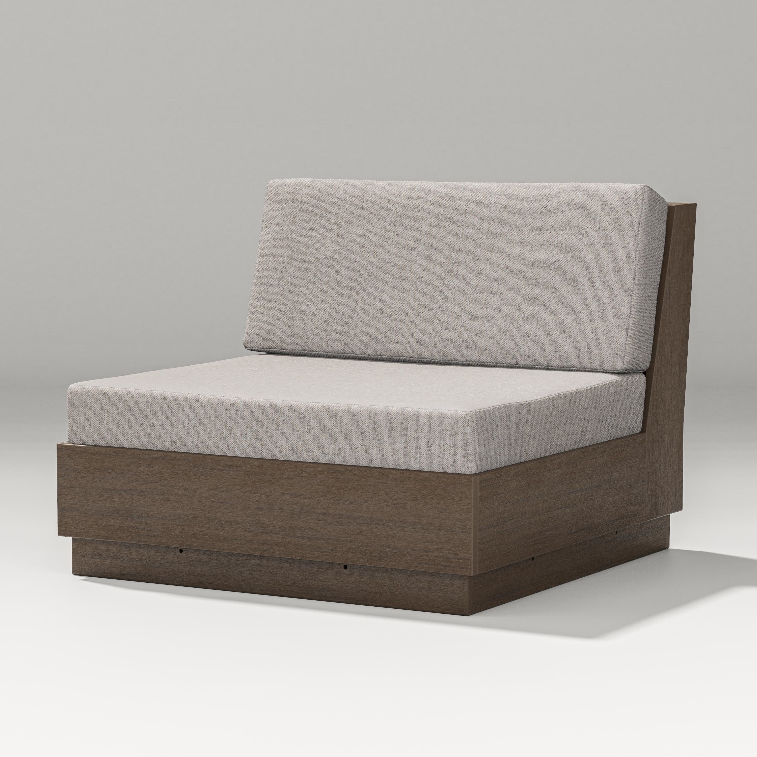 Elevate Modular Armless Chair in Kona / Weathered Tweed