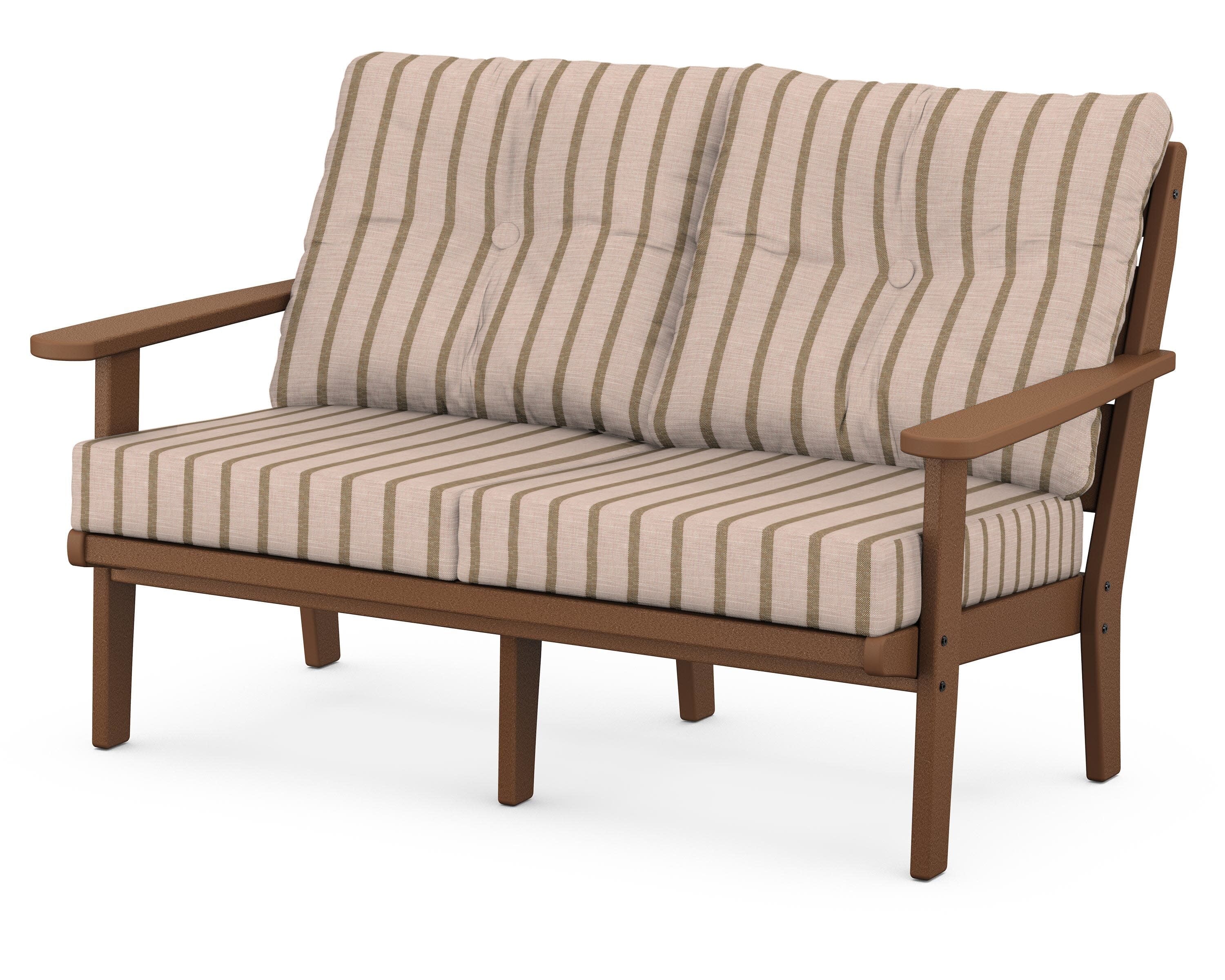 Lakeside Deep Seating Loveseat in Teak / Unwind Cameo
