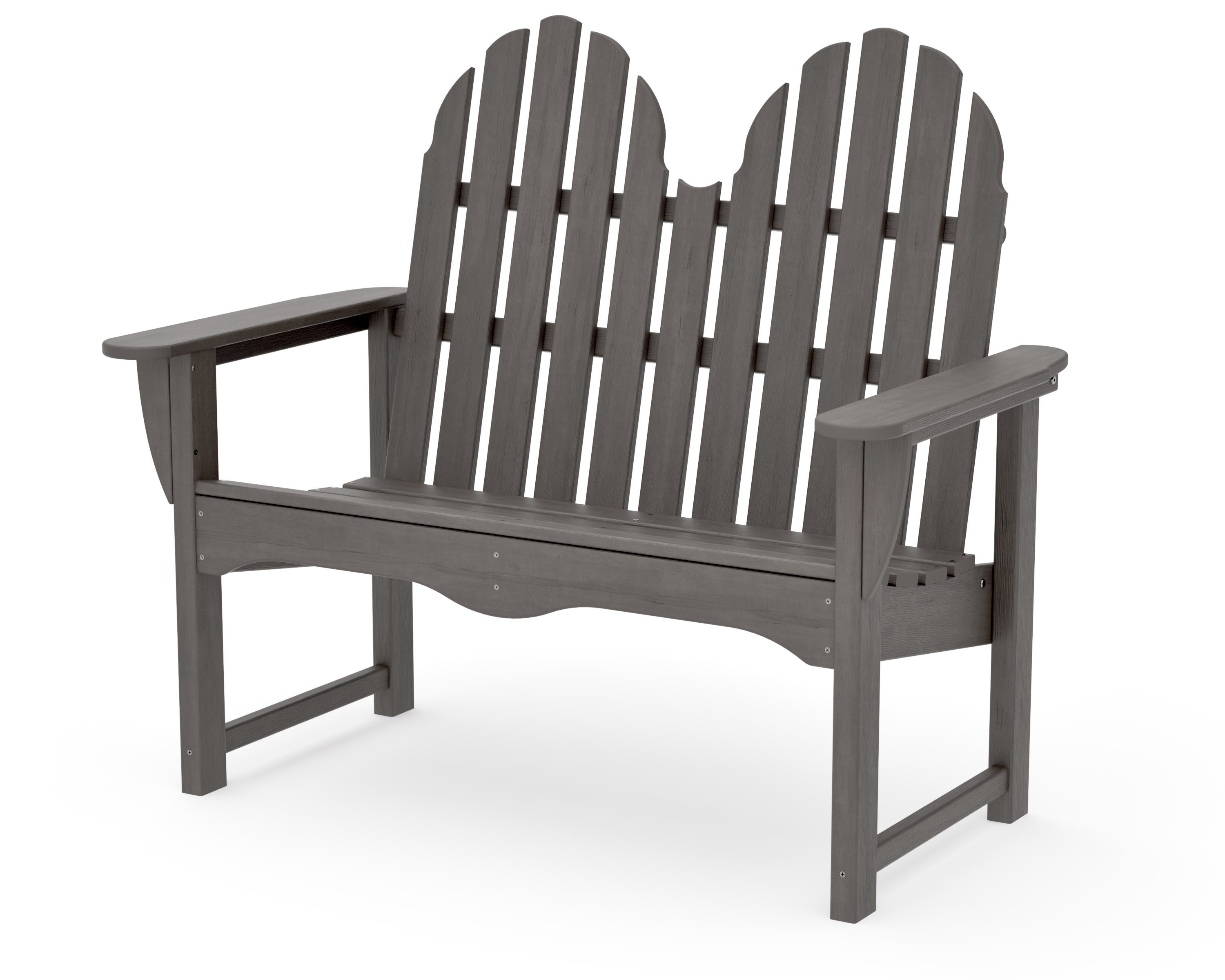 Classic Adirondack 48" Bench in Driftwood