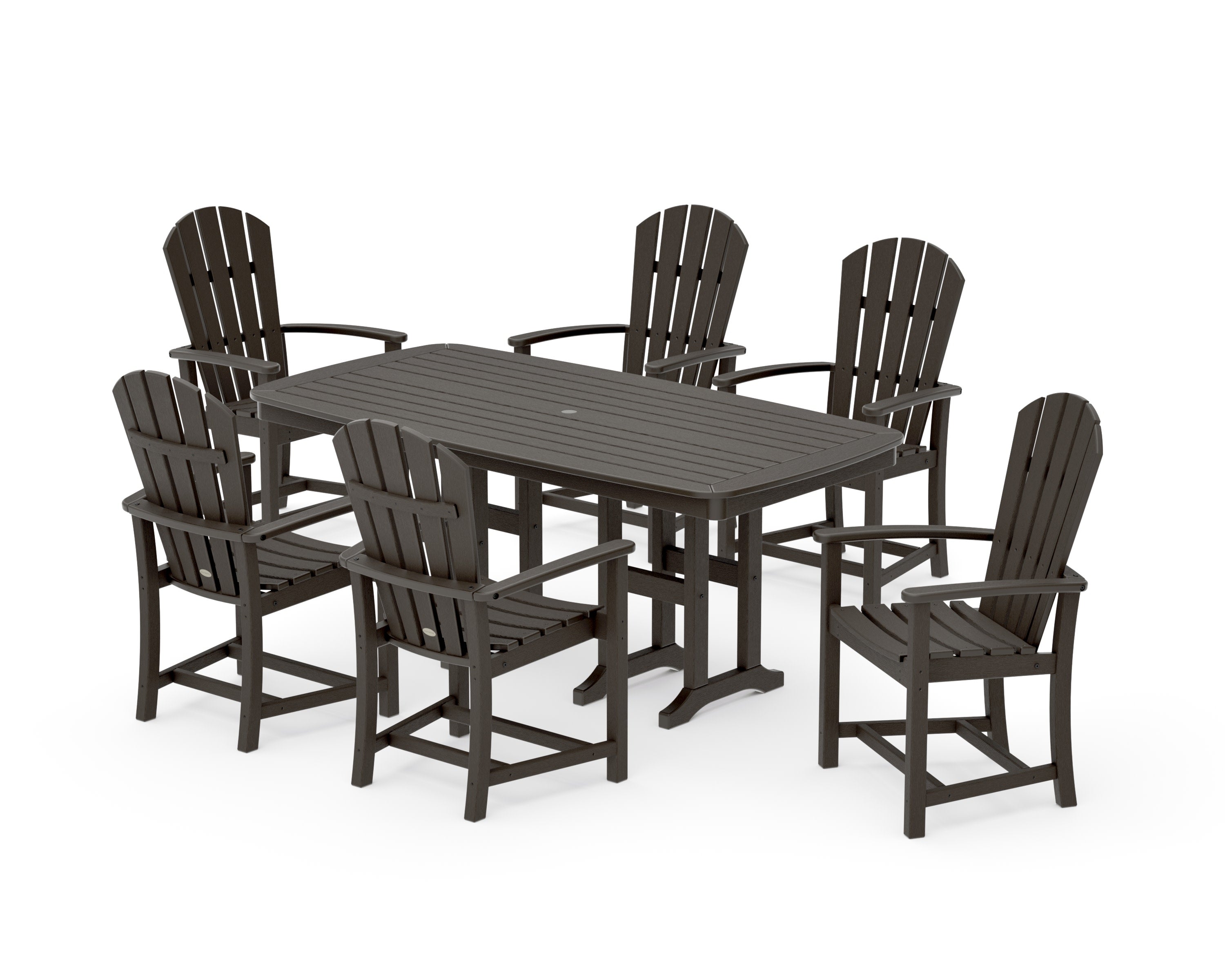 Palm Coast 7-Piece Dining Set in Vintage Coffee