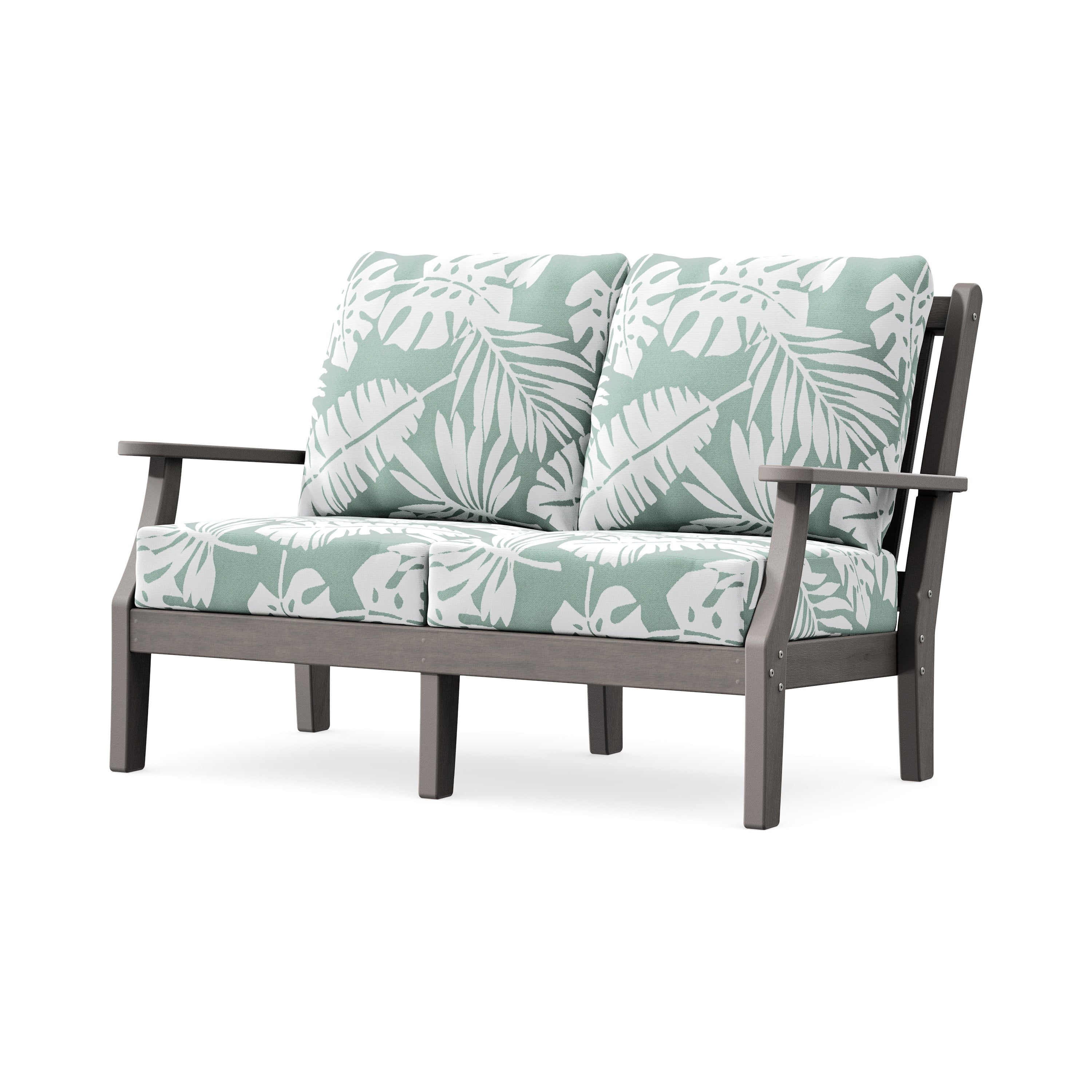 Wovendale Deep Seating Loveseat in Driftwood / Leaf Glacier Spa