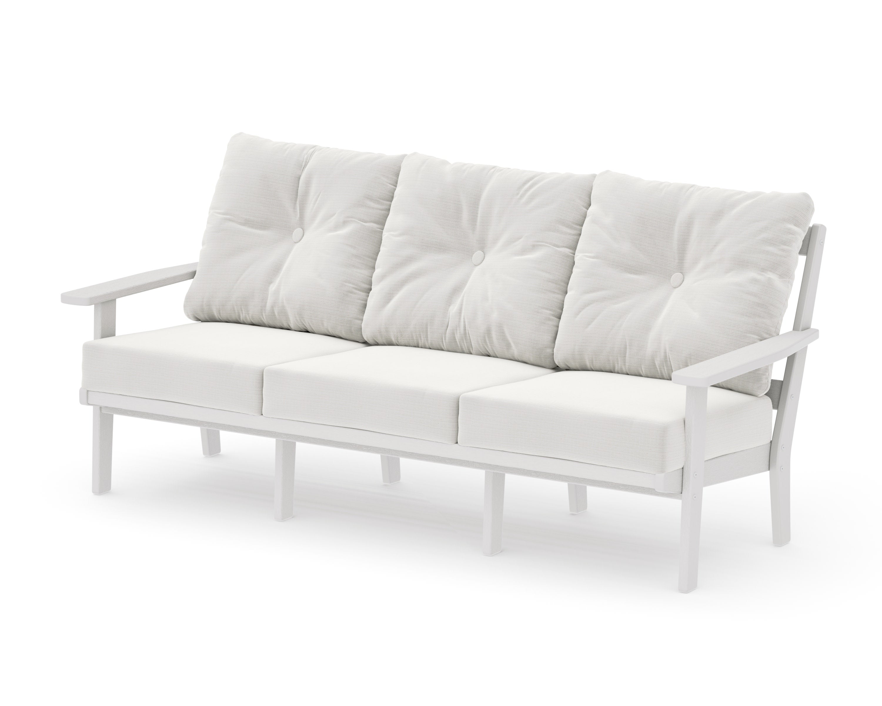 Oxford Deep Seating Sofa in Vintage White / Natural Linen