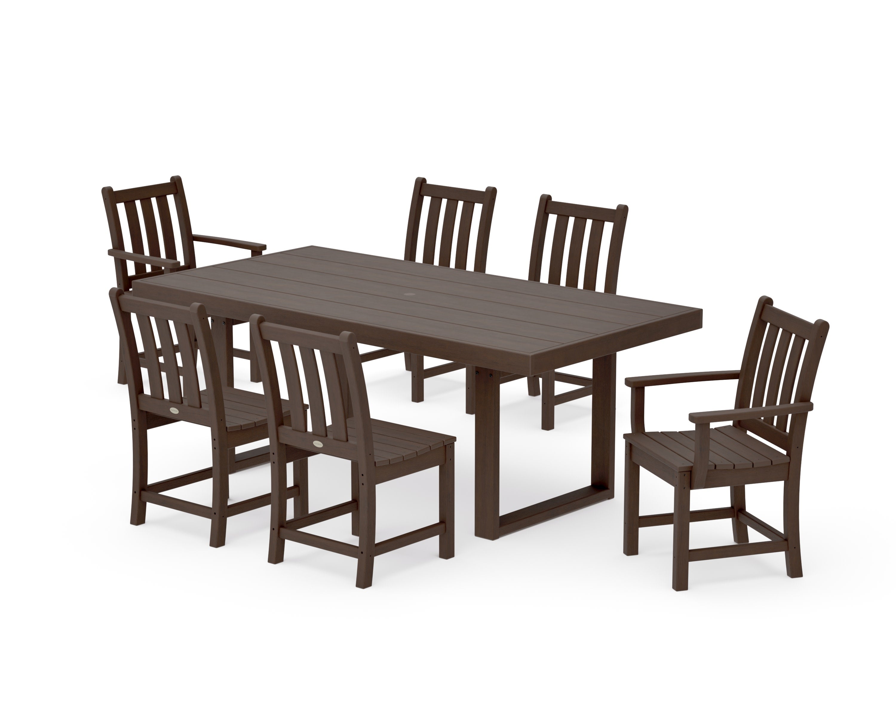 Traditional Garden 7-Piece Dining Set in Kona