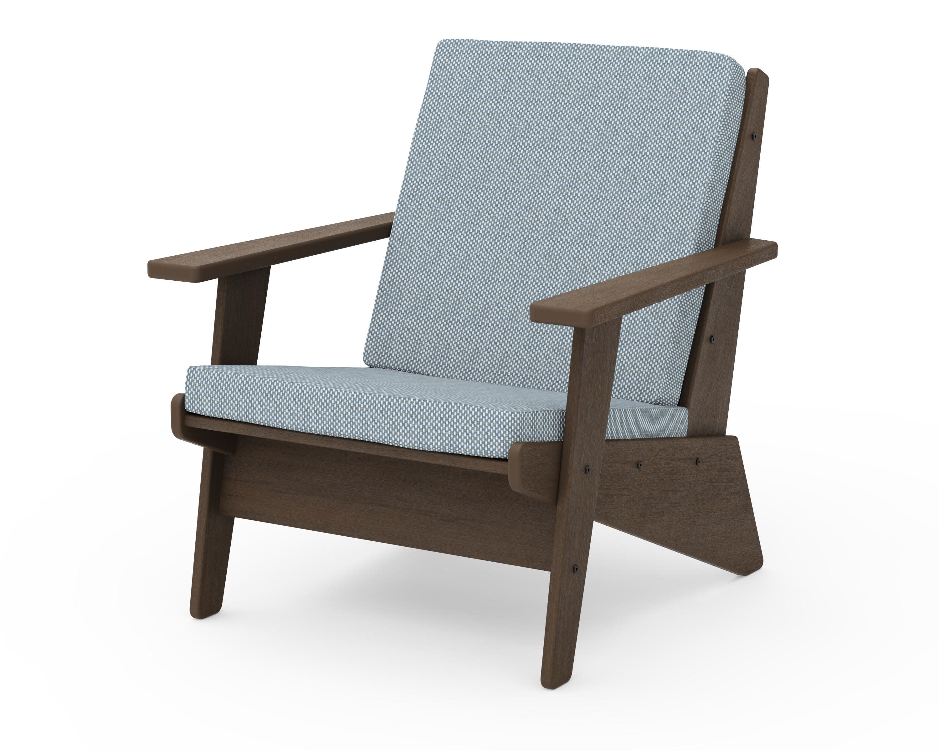 Riviera Modern Lounge Chair in Kona / Exhale Sky