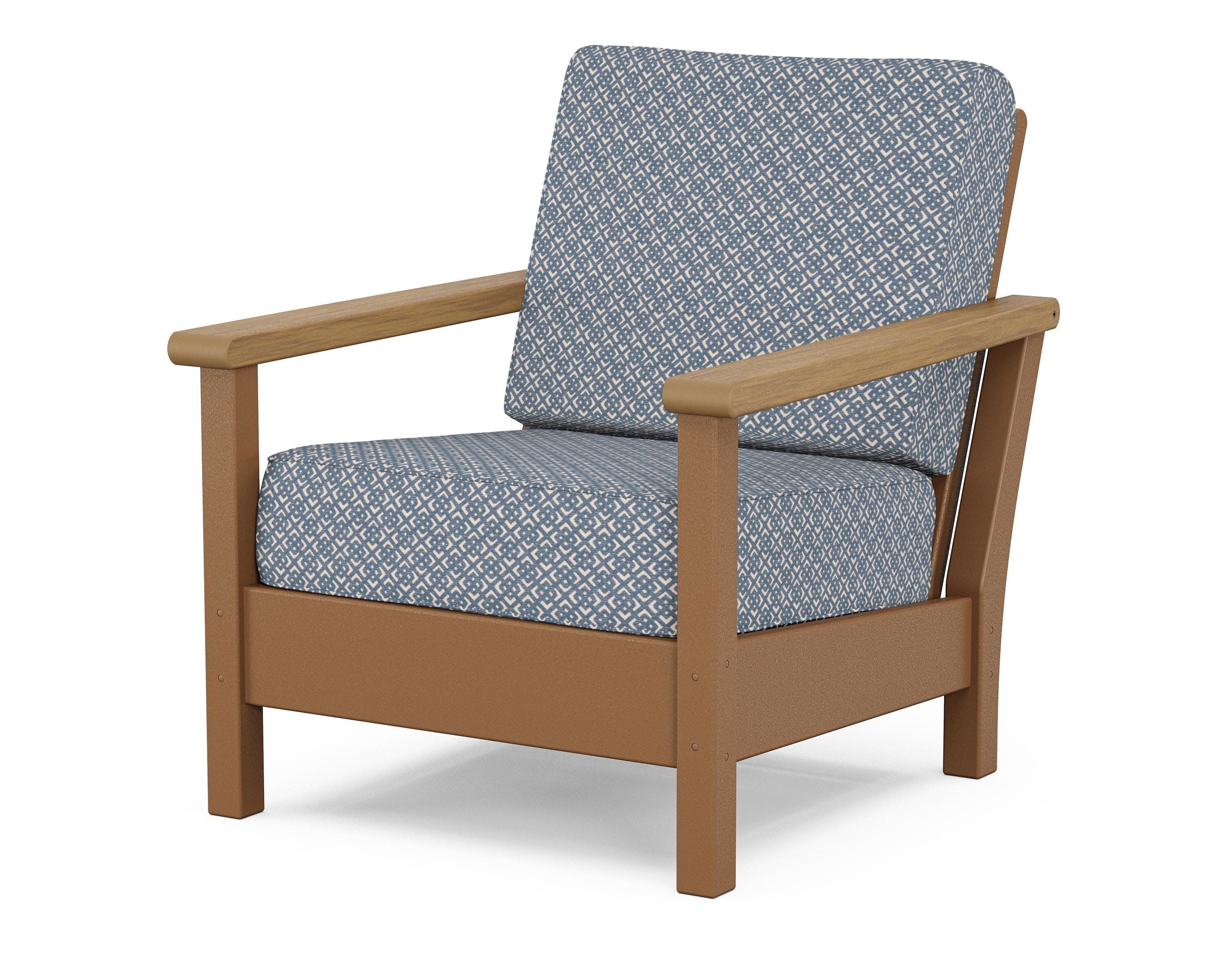 Harbour Deep Seating Chair in Teak / Natural / Hopscotch