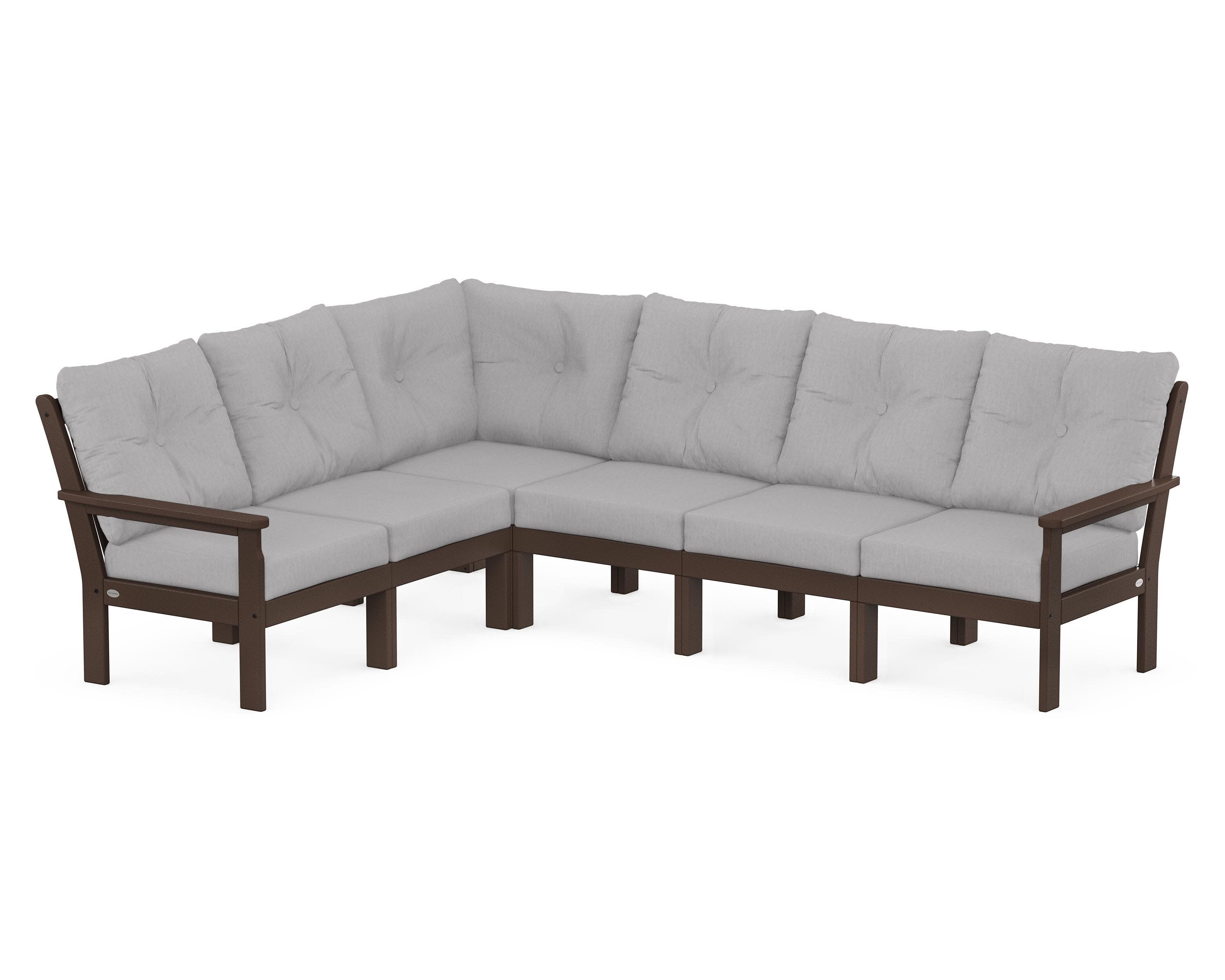 Vineyard 6-Piece Sectional in Mahogany / Granite