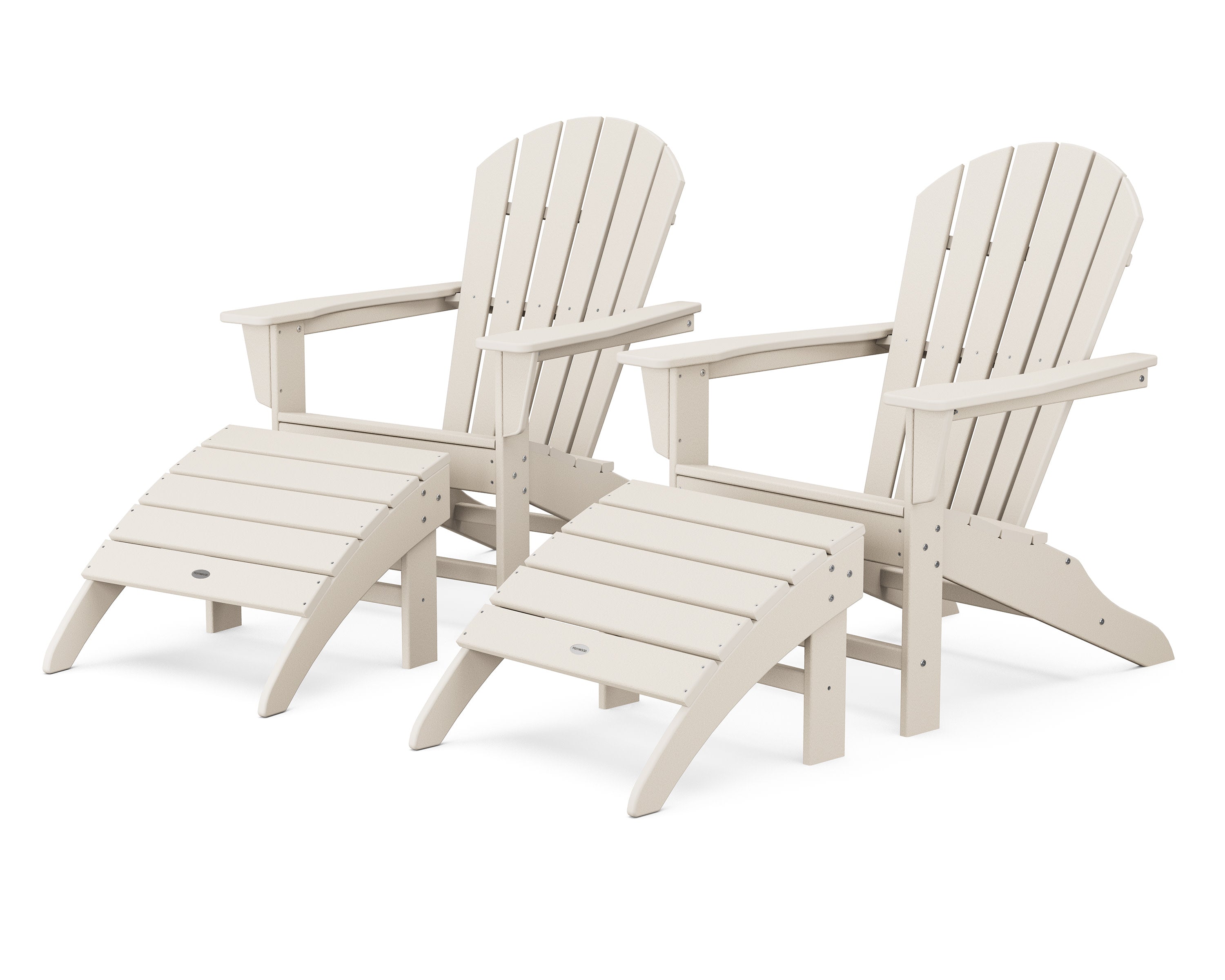 South Beach 4-Piece Adirondack Set in Sand