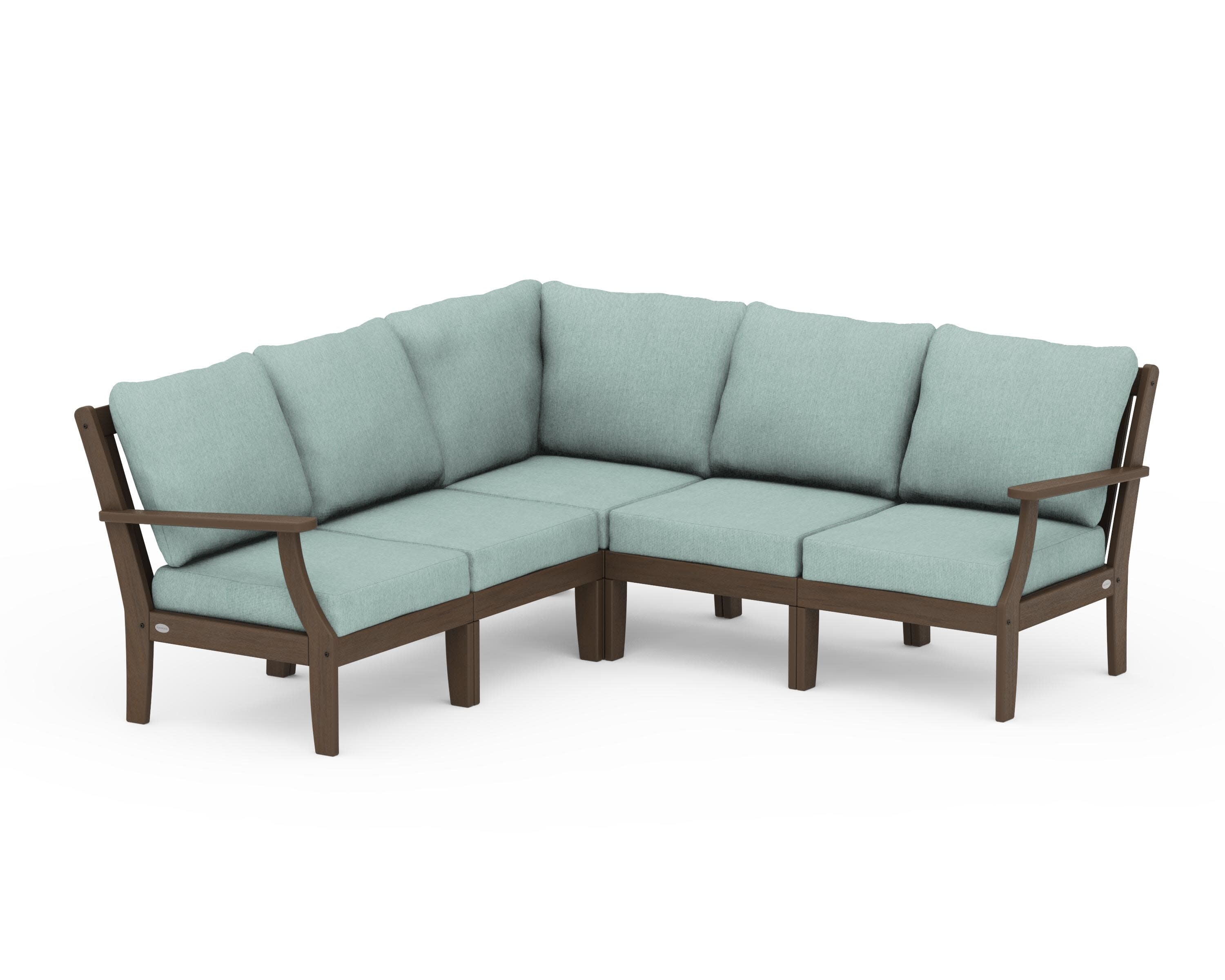 Braxton Modular 5-Piece Deep Seating Set in Kona / Glacier Spa