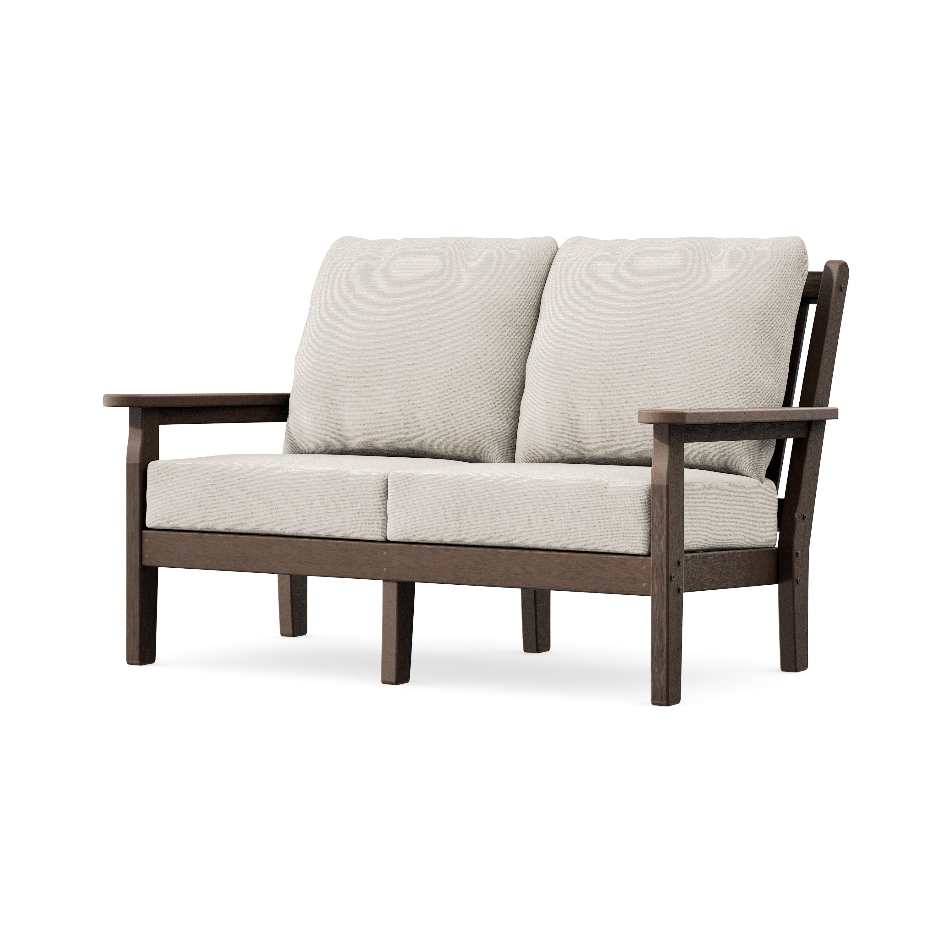 Chippendale Deep Seating Loveseat in Kona / Dune Burlap