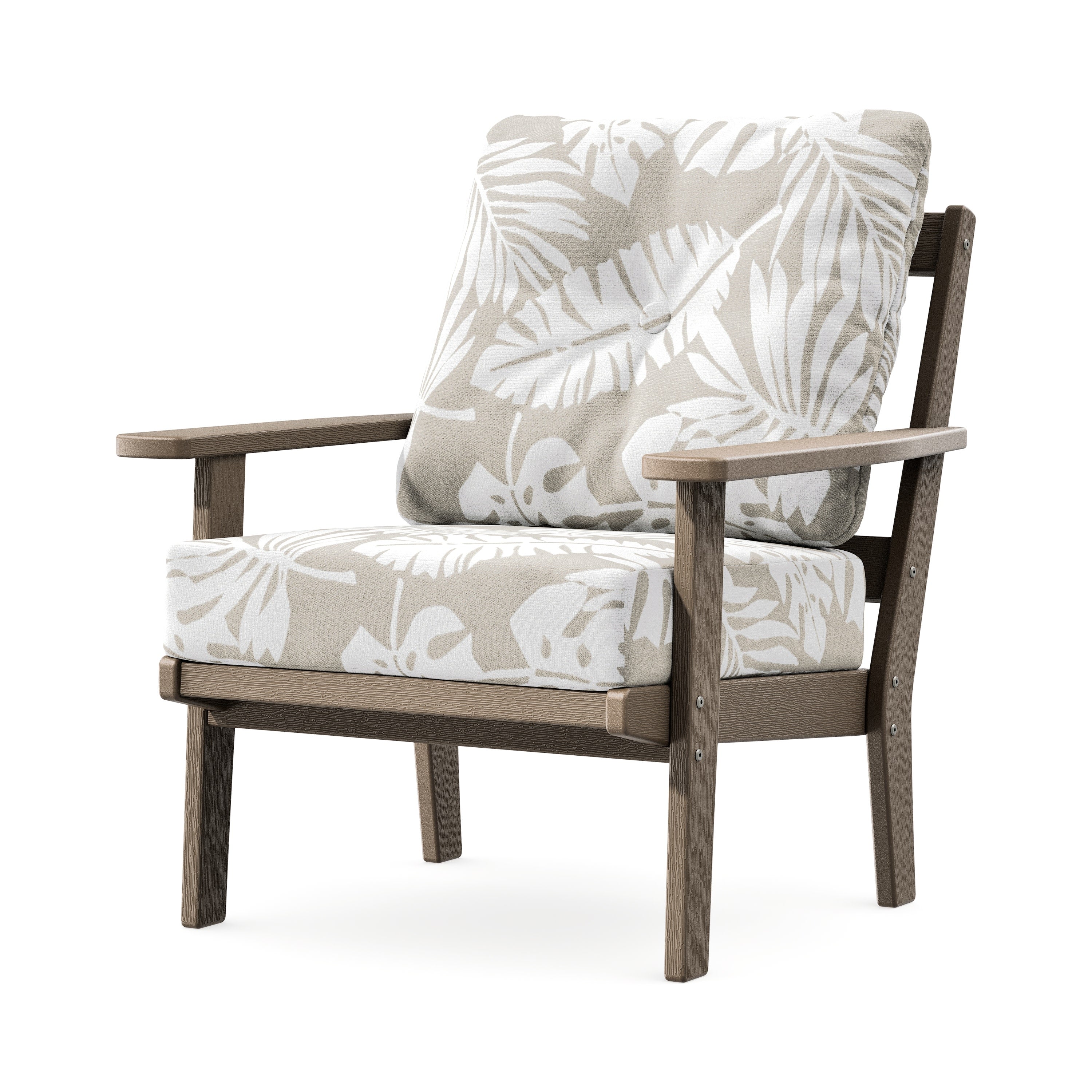Prairie Deep Seating Chair in Vintage Sahara / Leaf Dune Burlap
