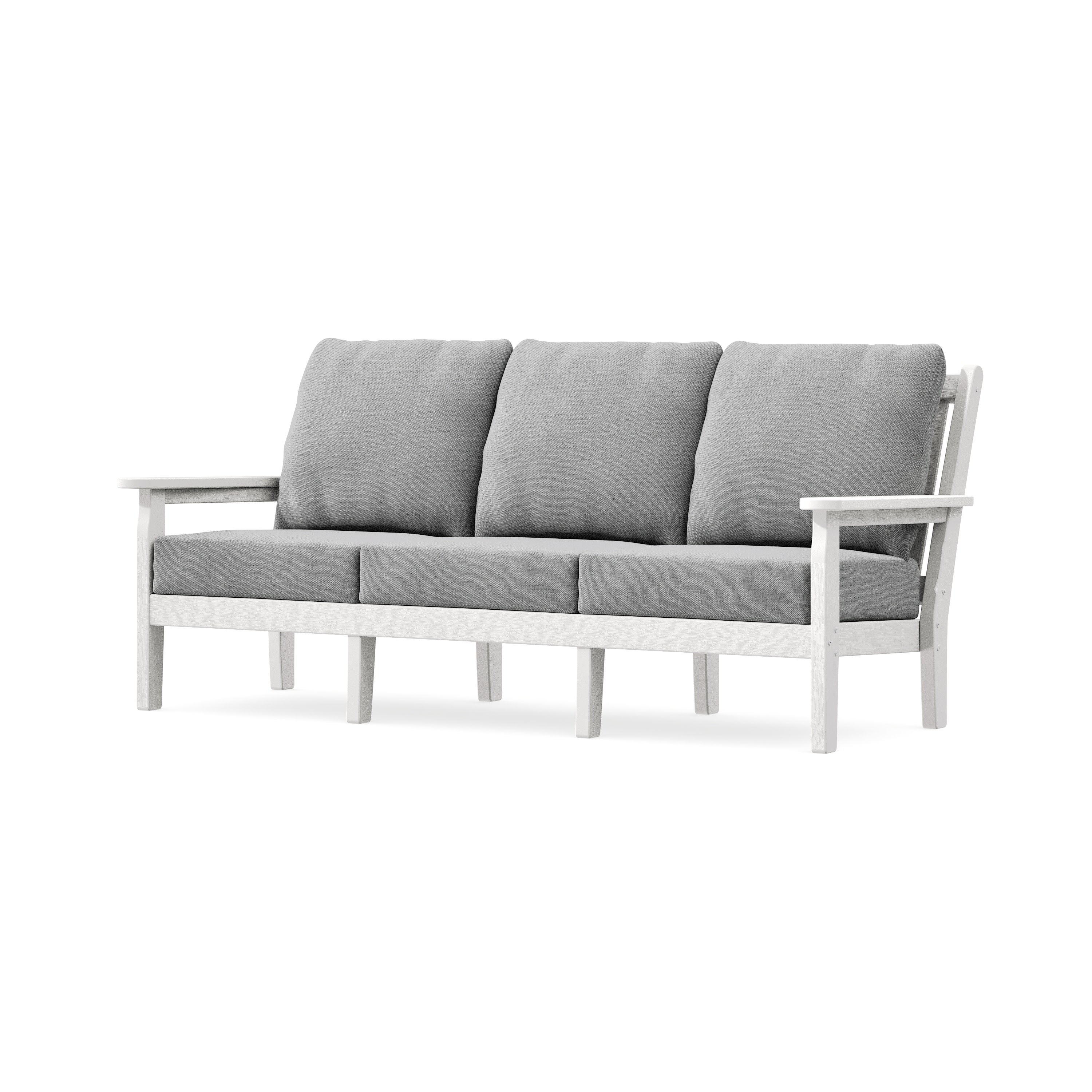 Chippendale Deep Seating Sofa in Vintage White / Grey Mist
