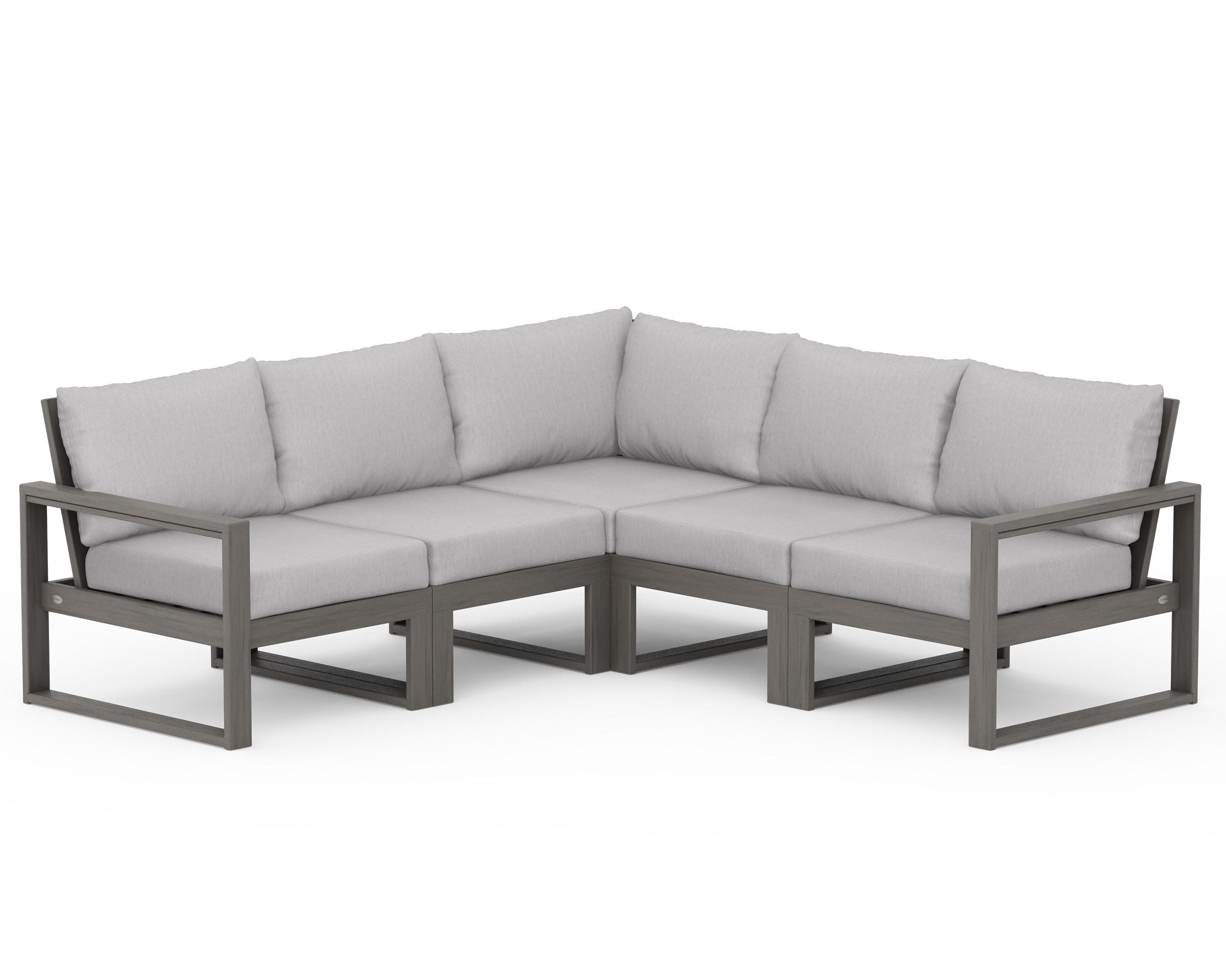 EDGE 5-Piece Modular Deep Seating Set in Driftwood / Granite
