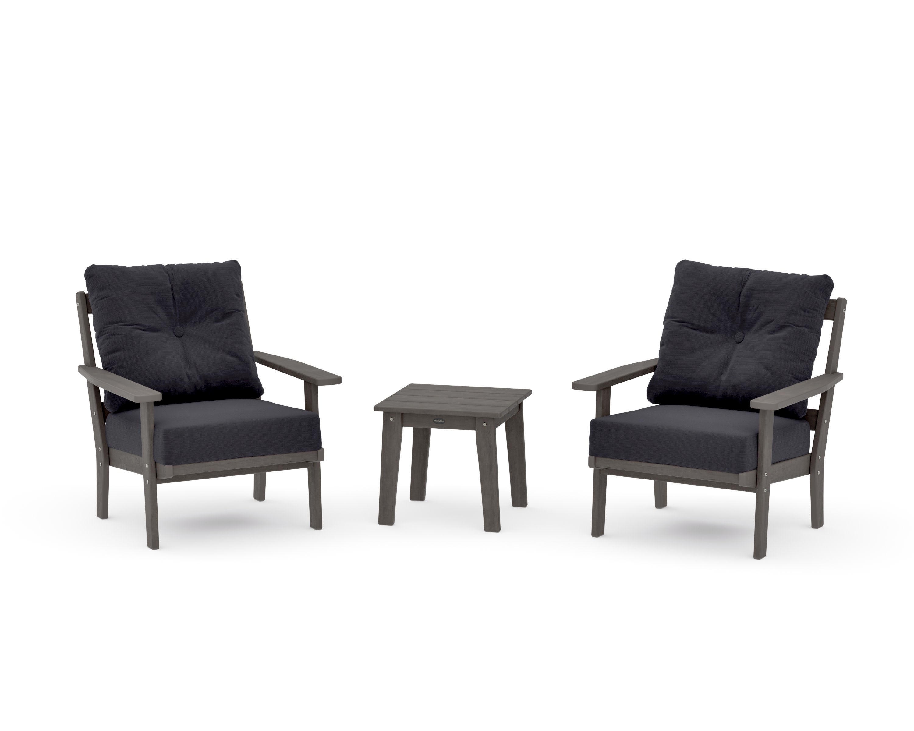 Oxford 3-Piece Deep Seating Set in Driftwood / Midnight Linen