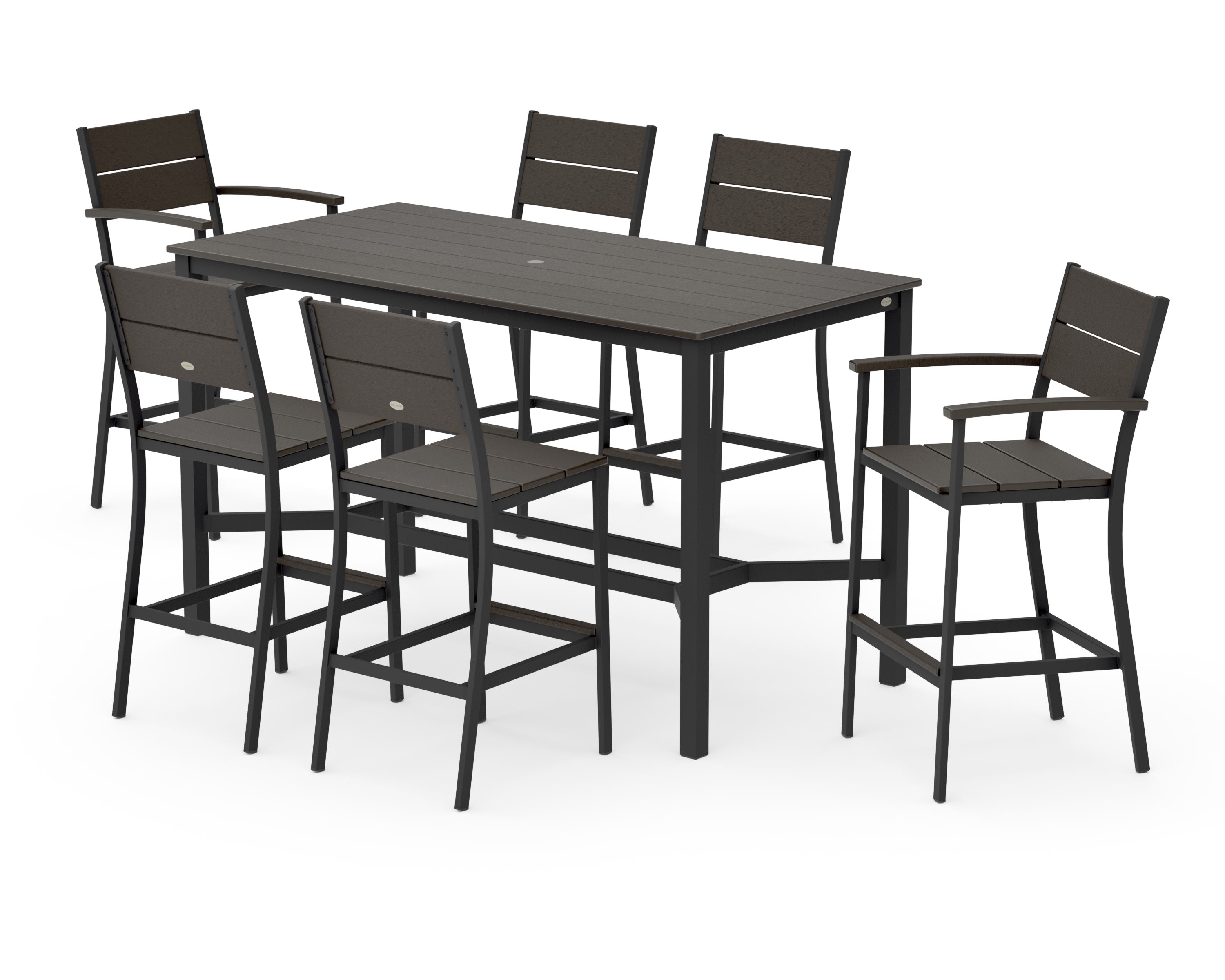 Main Street 7-Piece Bar Set in Black / Vintage Coffee