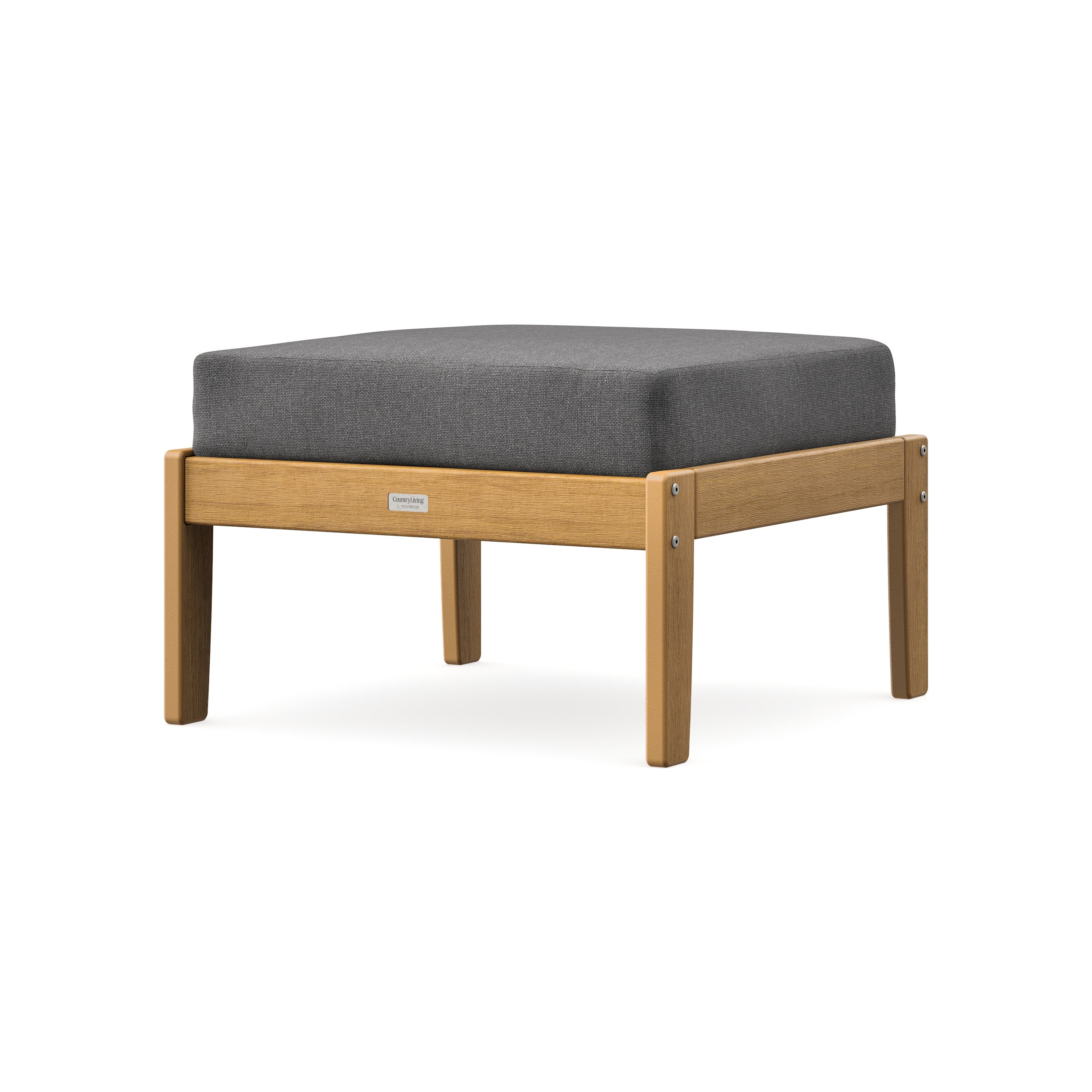 Cottage Deep Seating Ottoman in Natural / Ash Charcoal