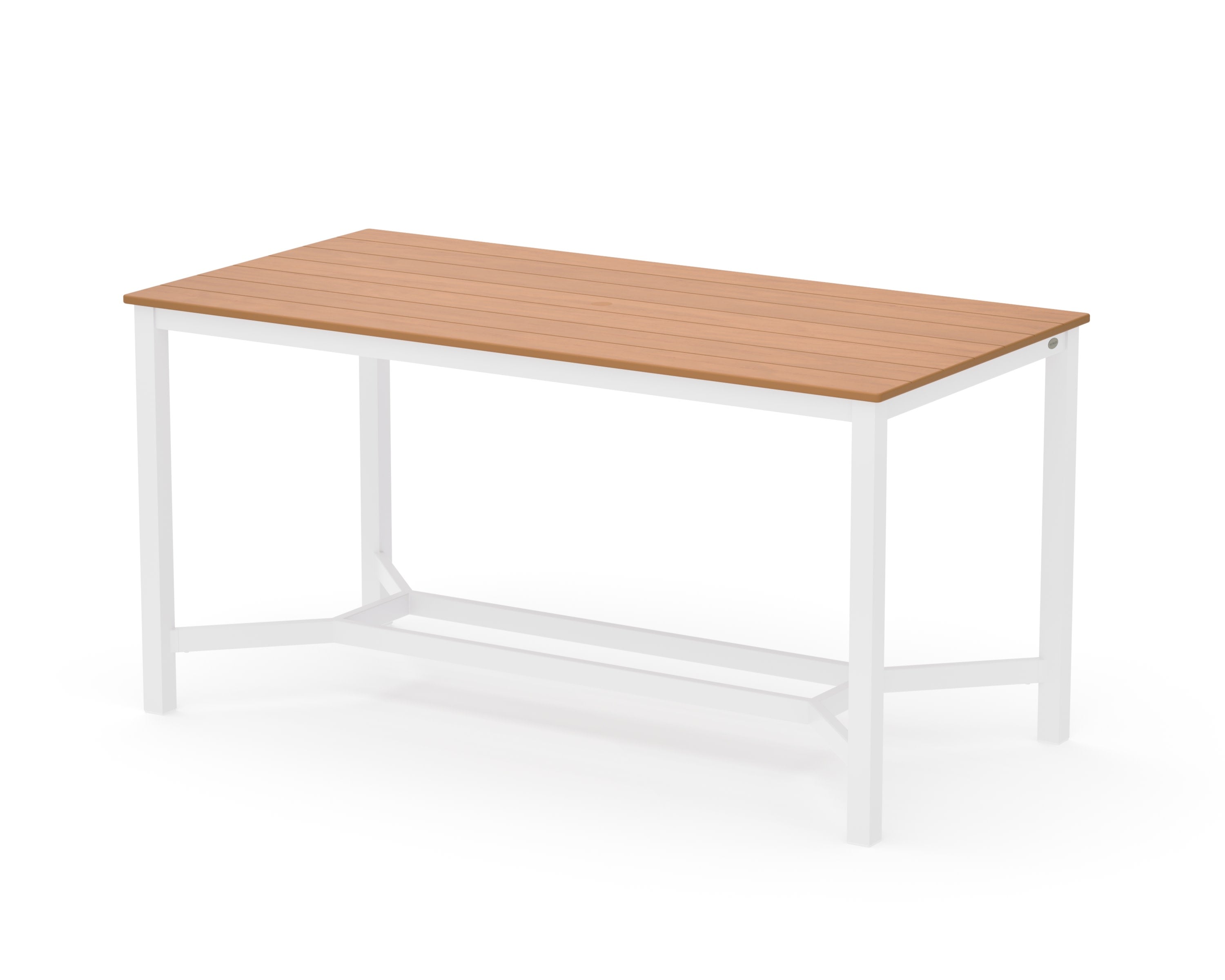 Main Street 36 x 72 Counter Table in White / Natural