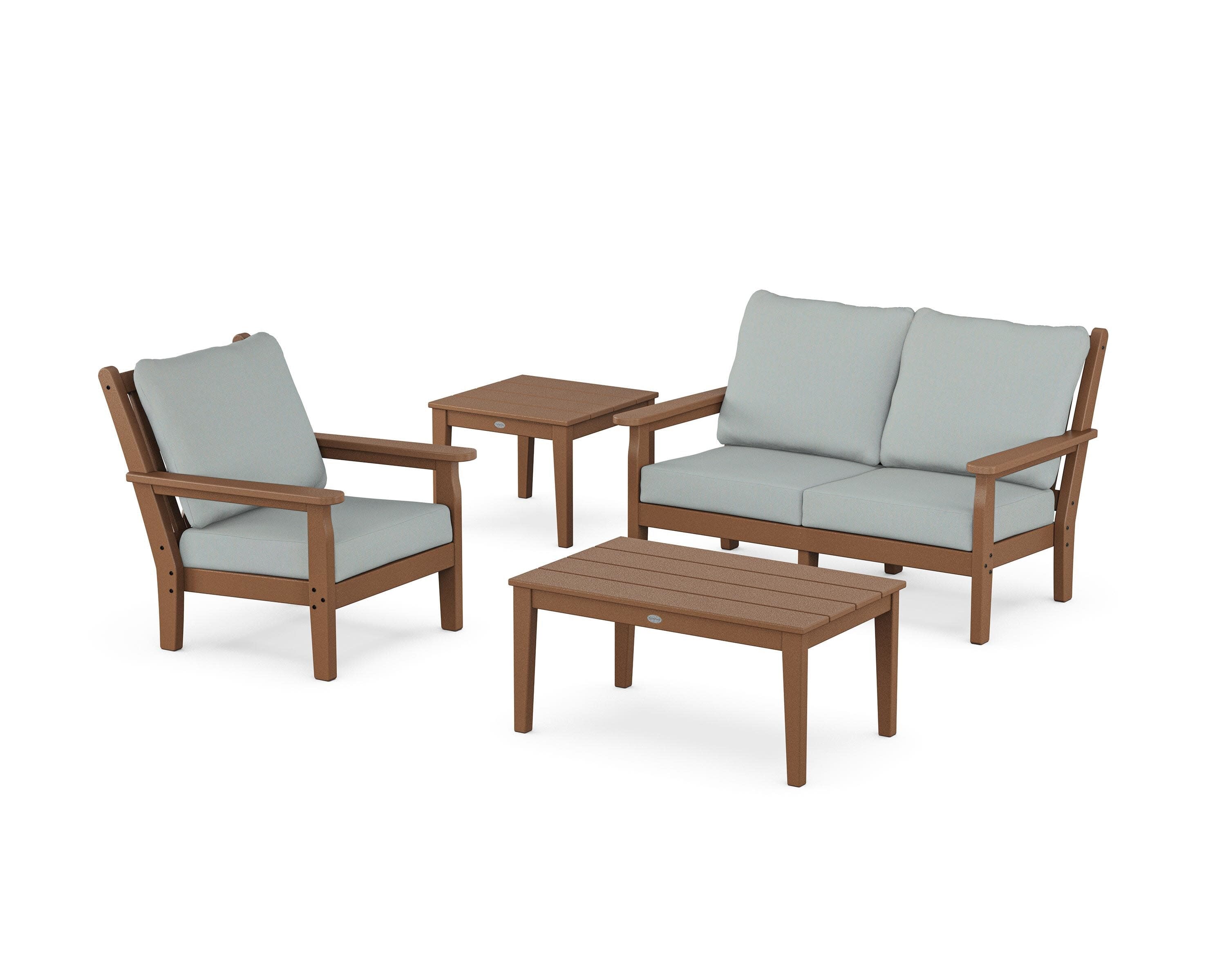 Chippendale 4-Piece Deep Seating Set in Teak / Spa