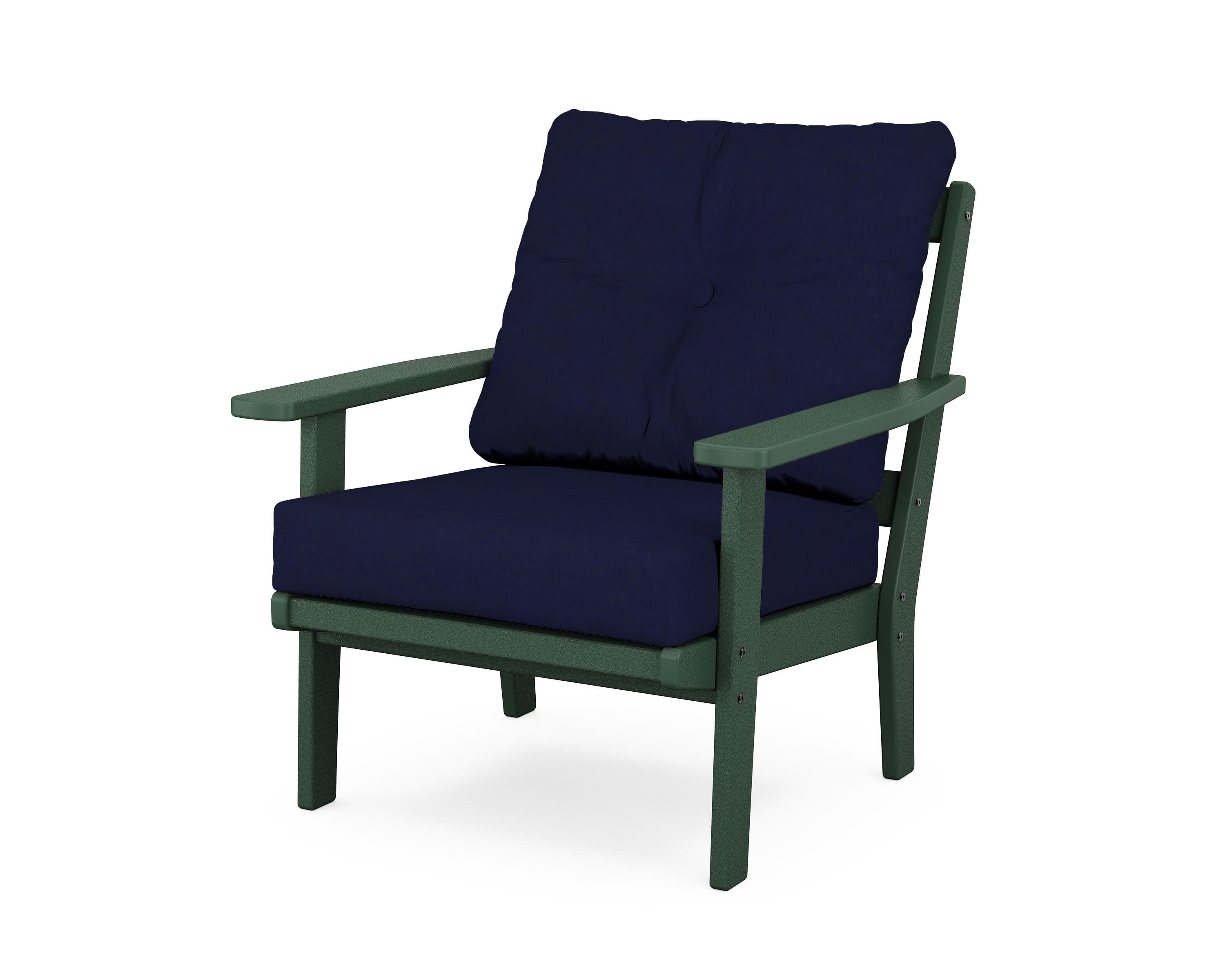 Oxford Deep Seating Chair in Green / Navy