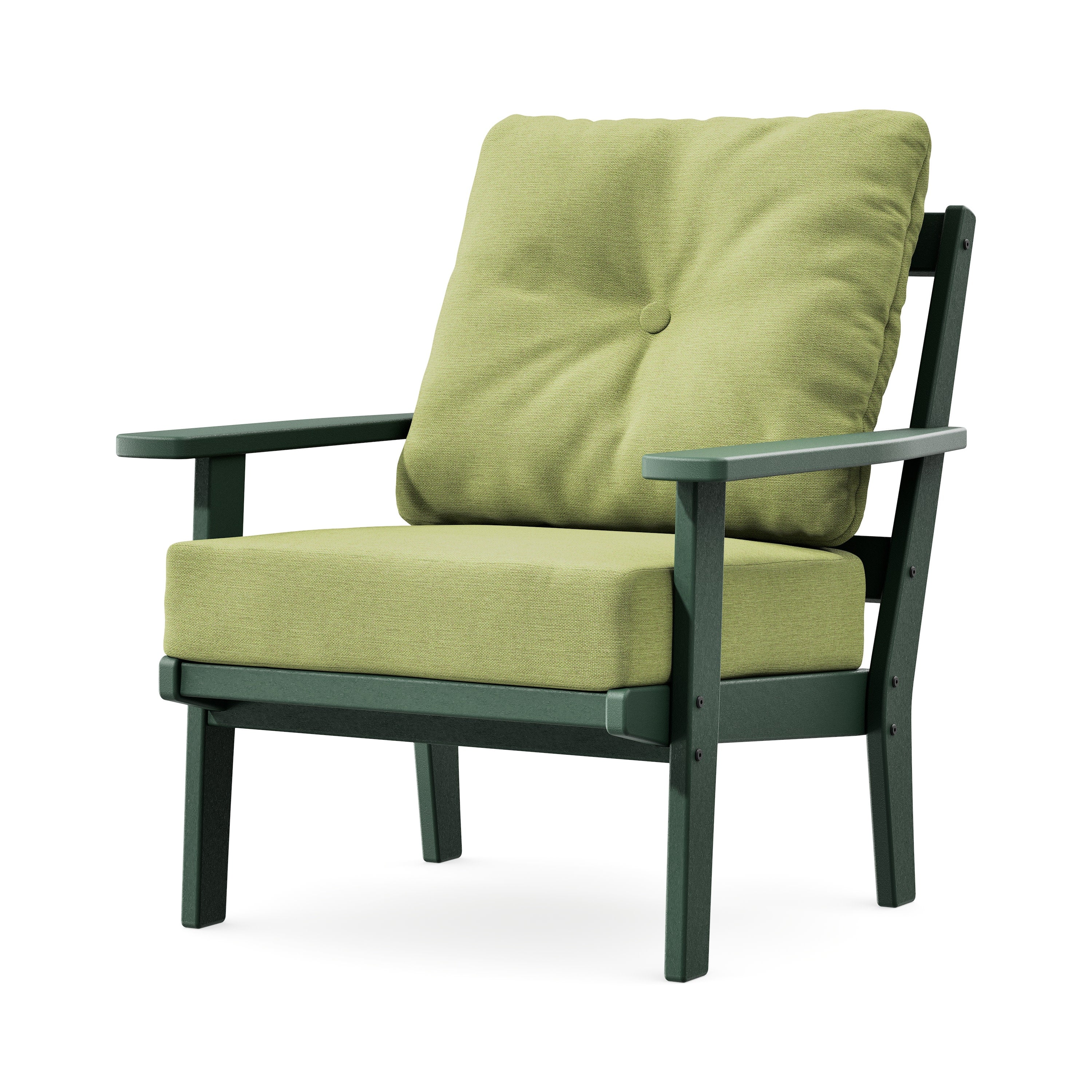 Prairie Deep Seating Chair in Green / Chartreuse Boucle