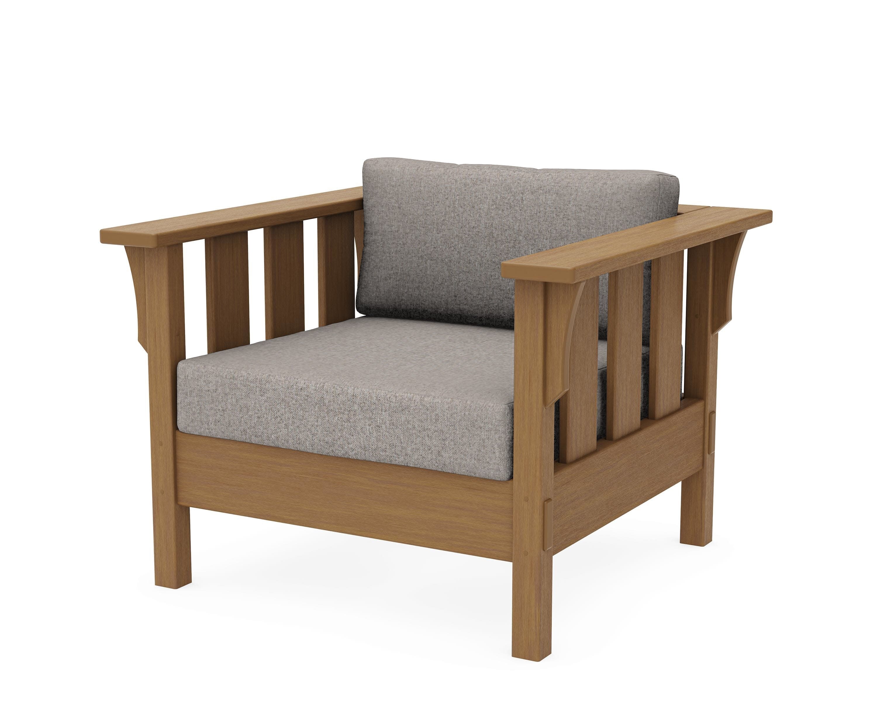 Acadia Deep Seating Chair in Natural / Weathered Tweed