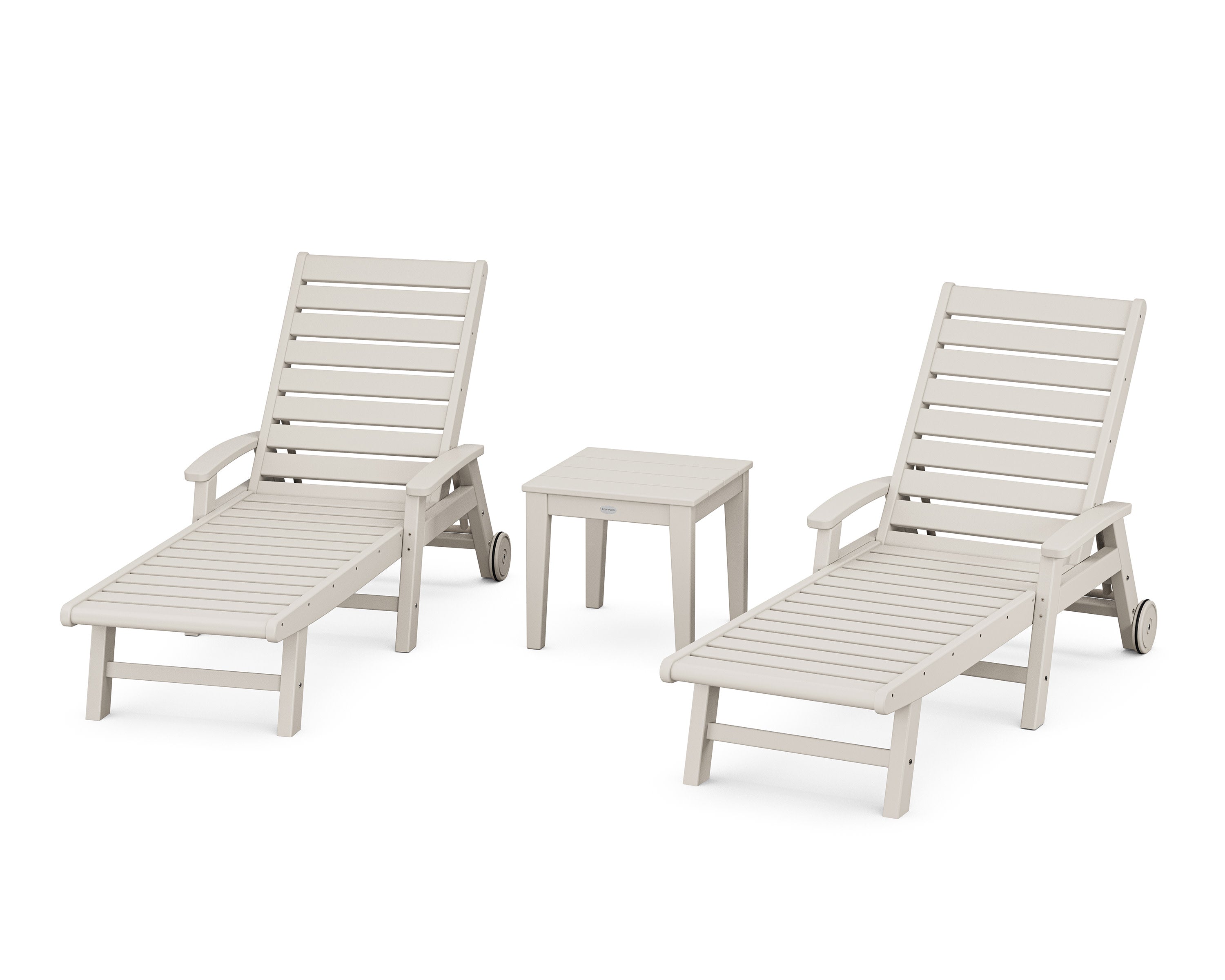 Signature Chaise 3-Piece Set with Wheels in Sand